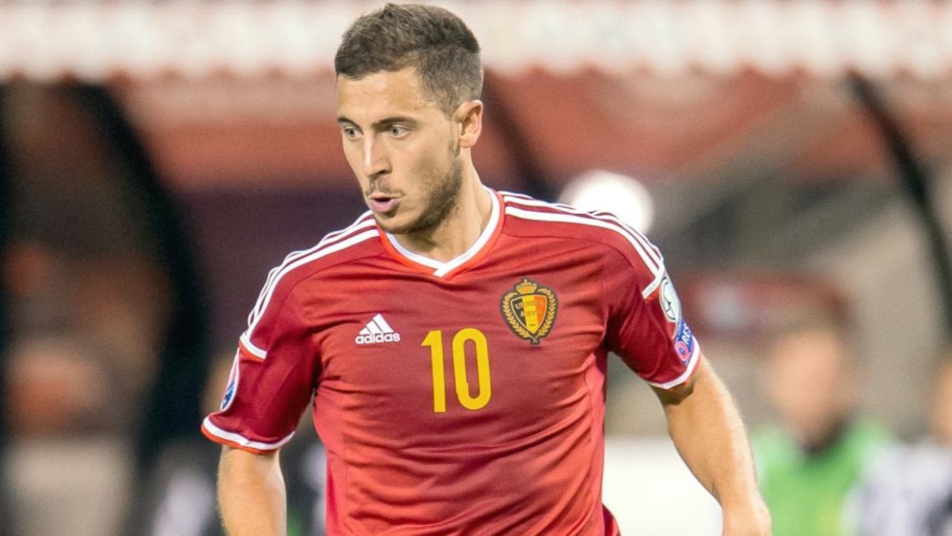 Eden Hazard of Belgium during the UEFA Euro 2016 qualifying match between Belgium and Bosnia and Herzegovina on September 3, 2015 at the Koning Boudewijn Stadium in Brussels, Belgium.(Photo by VI Images via Getty Images)