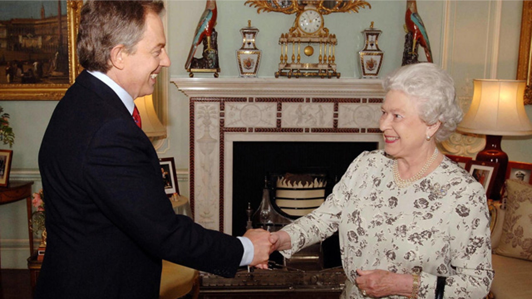 File: Queen Elizabeth II receives British Prime Minister and Labour Party leader Tony Blair in London.