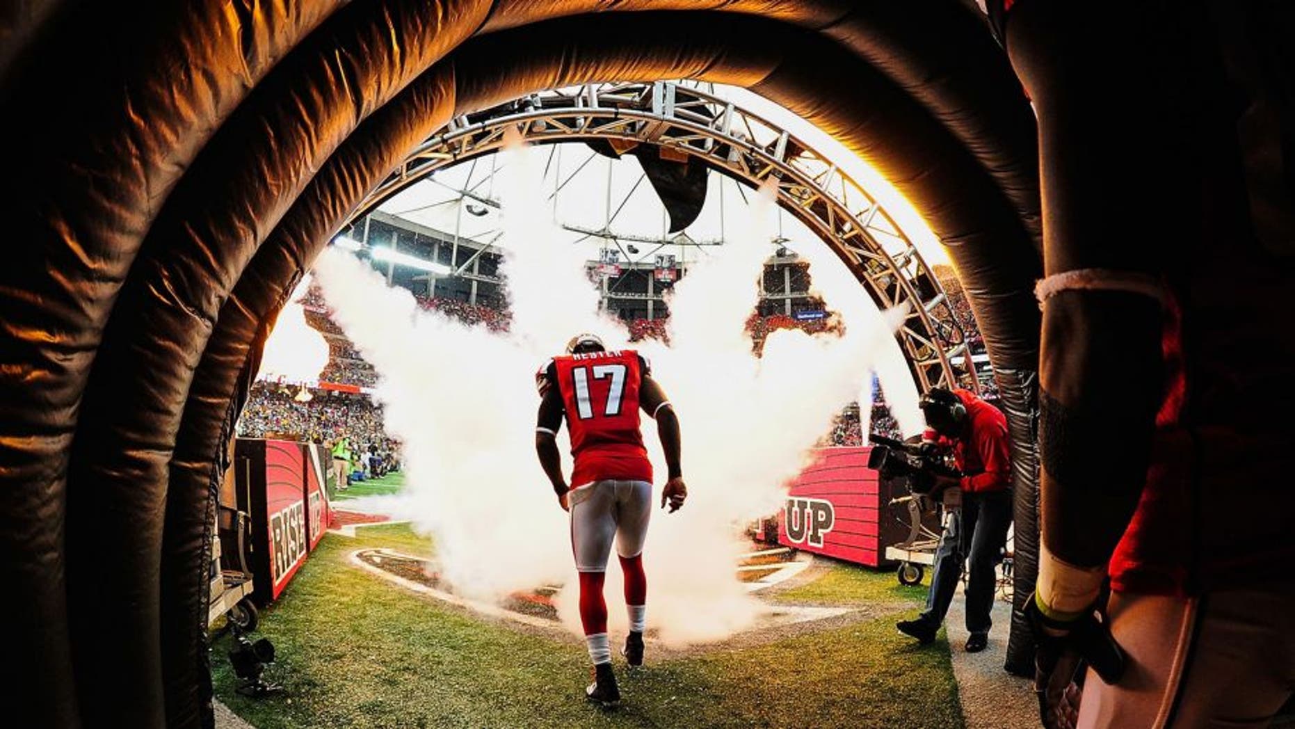 ATLANTA, GA - DECEMBER 14: Devin Hester #17 of the Atlanta Falcons is introduced prior to the game against the Pittsburgh Steelers at the Georgia Dome on December 14, 2014 in Atlanta, Georgia. (Photo by Scott Cunningham/Getty Images)