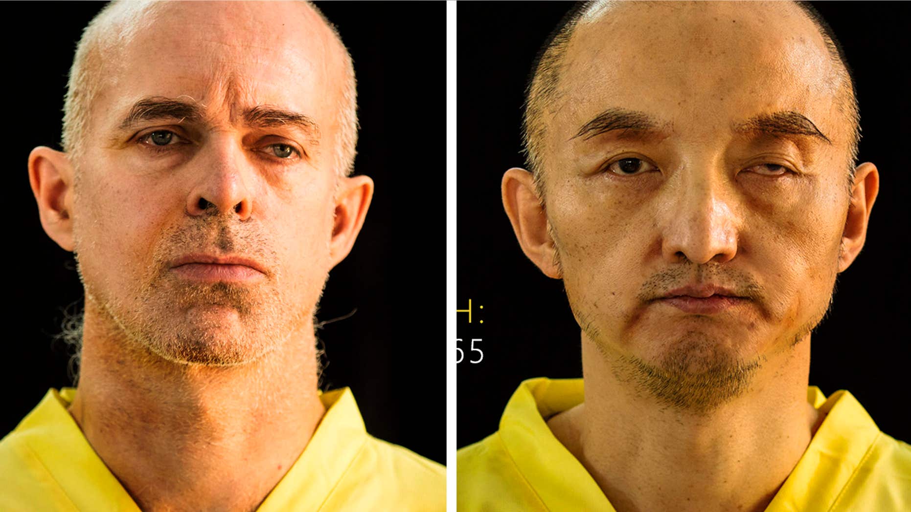 This combination of undated photos taken from the Islamic State group's online magazine Dabiq purports to show Ole Johan Grimsgaard-Ofstad, 48, from Oslo, Norway, left, and Fan Jinghui, 50, from Beijing, China.