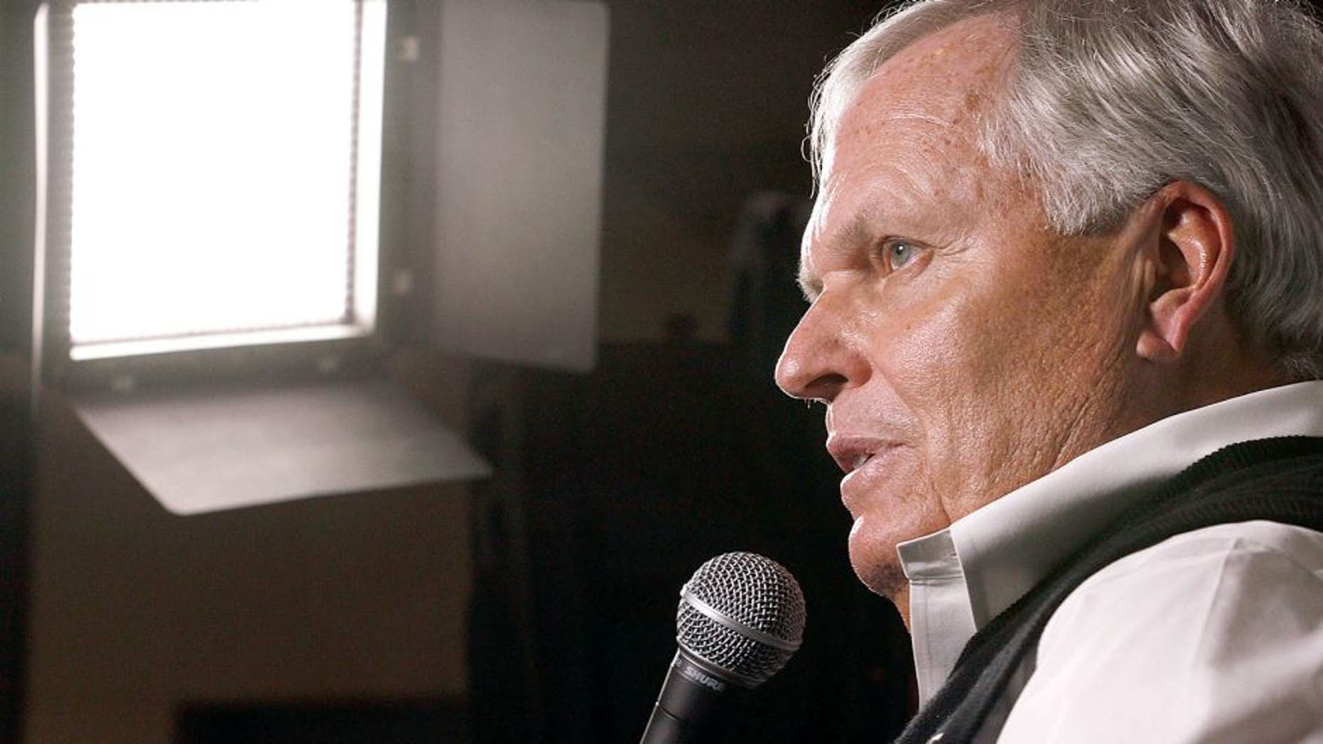 CHARLOTTE, NC - JANUARY 29: Car owner Rick Hendrick speaks with reporters during day 4 of the Charlotte Motor Speedway NASCAR Media Tour at the Charlotte Convention Center on January 29, 2015 in Charlotte, North Carolina. (Photo by Bob Leverone/NASCAR via Getty Images)