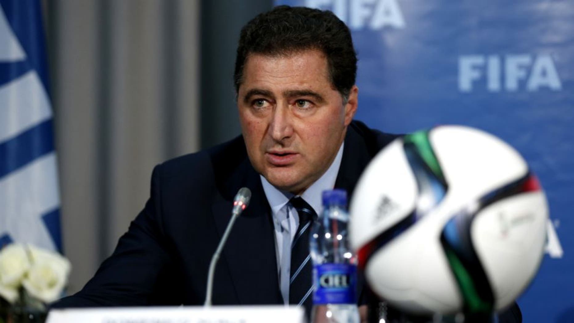 MARRAKECH, MOROCCO - DECEMBER 19: The FIFA Chairman of Audit and Compliance Domenico Scala talks to the media during a FIFA press conference at the Sofitel Marrekch on December 19, 2014 in Marrakech, Morocco. (Photo by Steve Bardens/Getty Images)