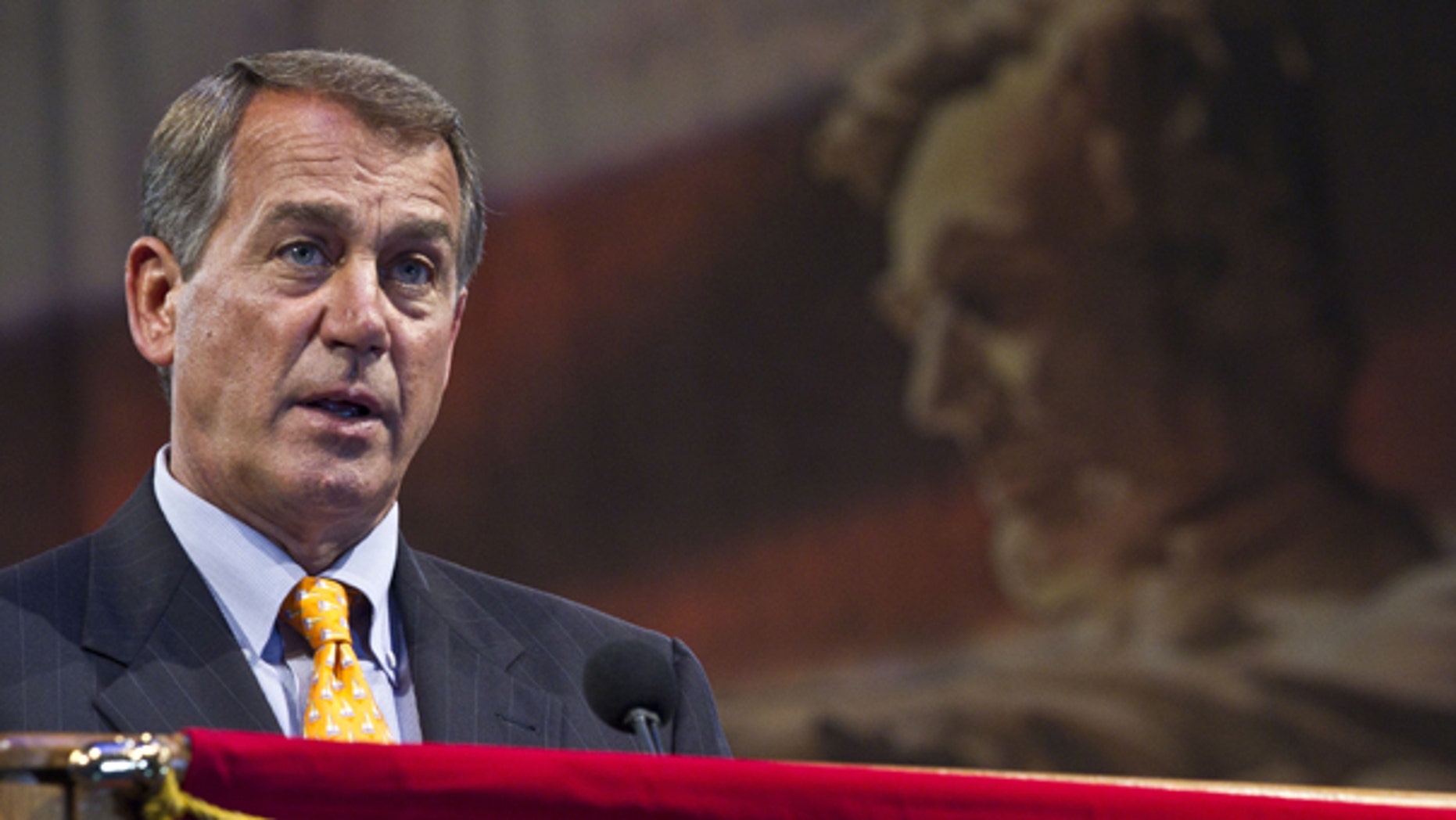 Aug. 31: House Republican leader John Boehner speaks at the American Legion convention in Milwaukee.