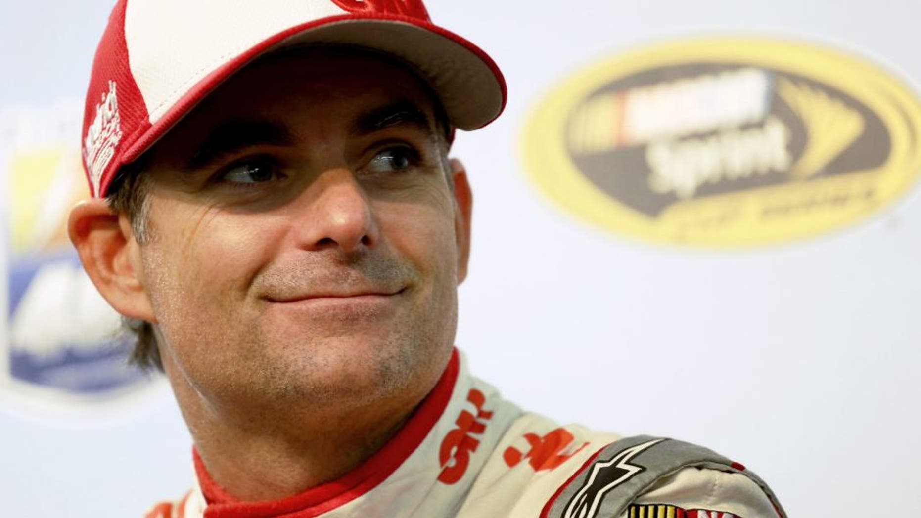 RICHMOND, VA - SEPTEMBER 11: Jeff Gordon, driver of the #24 3M Chevrolet, speaks to the media during a press conference after practice for the NASCAR Sprint Cup Series Federated Auto Parts 400 at Richmond International Raceway on September 11, 2015 in Richmond, Virginia. (Photo by Daniel Shirey/Getty Images)