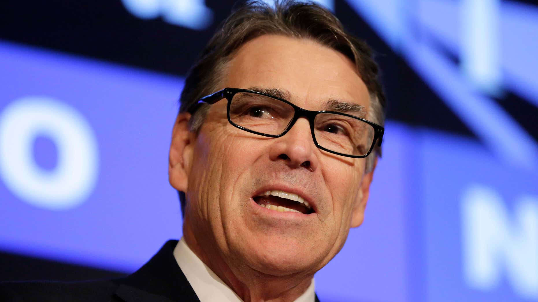 FILE - In this Feb. 24, 2016, file photo, former Texas Gov. Rick Perry speaks during a news conference in Austin, Texas.