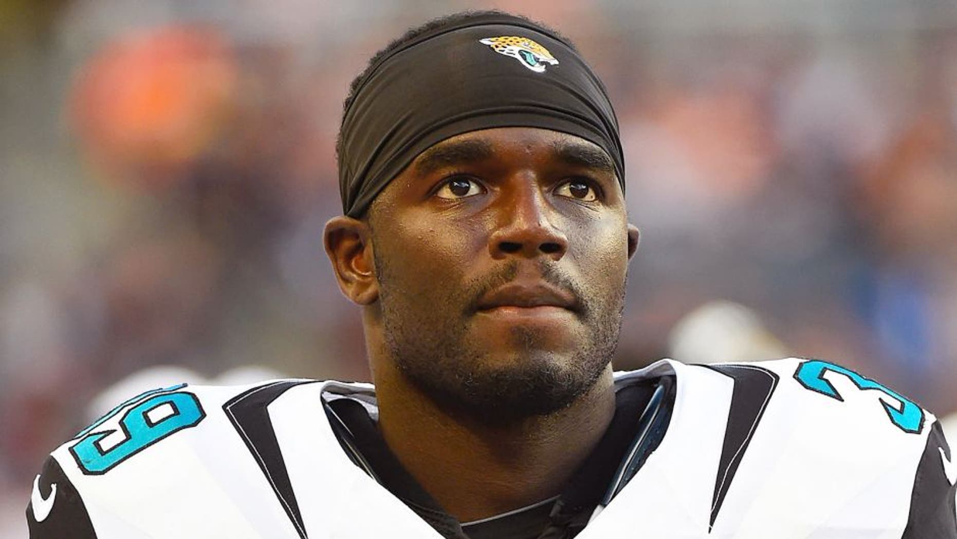 Aug 14, 2014; Chicago, IL, USA; Jacksonville Jaguars strong safety Craig Loston (39) during the first quarter of the preseason game at Soldier Field. Mandatory Credit: Mike DiNovo-USA TODAY Sports