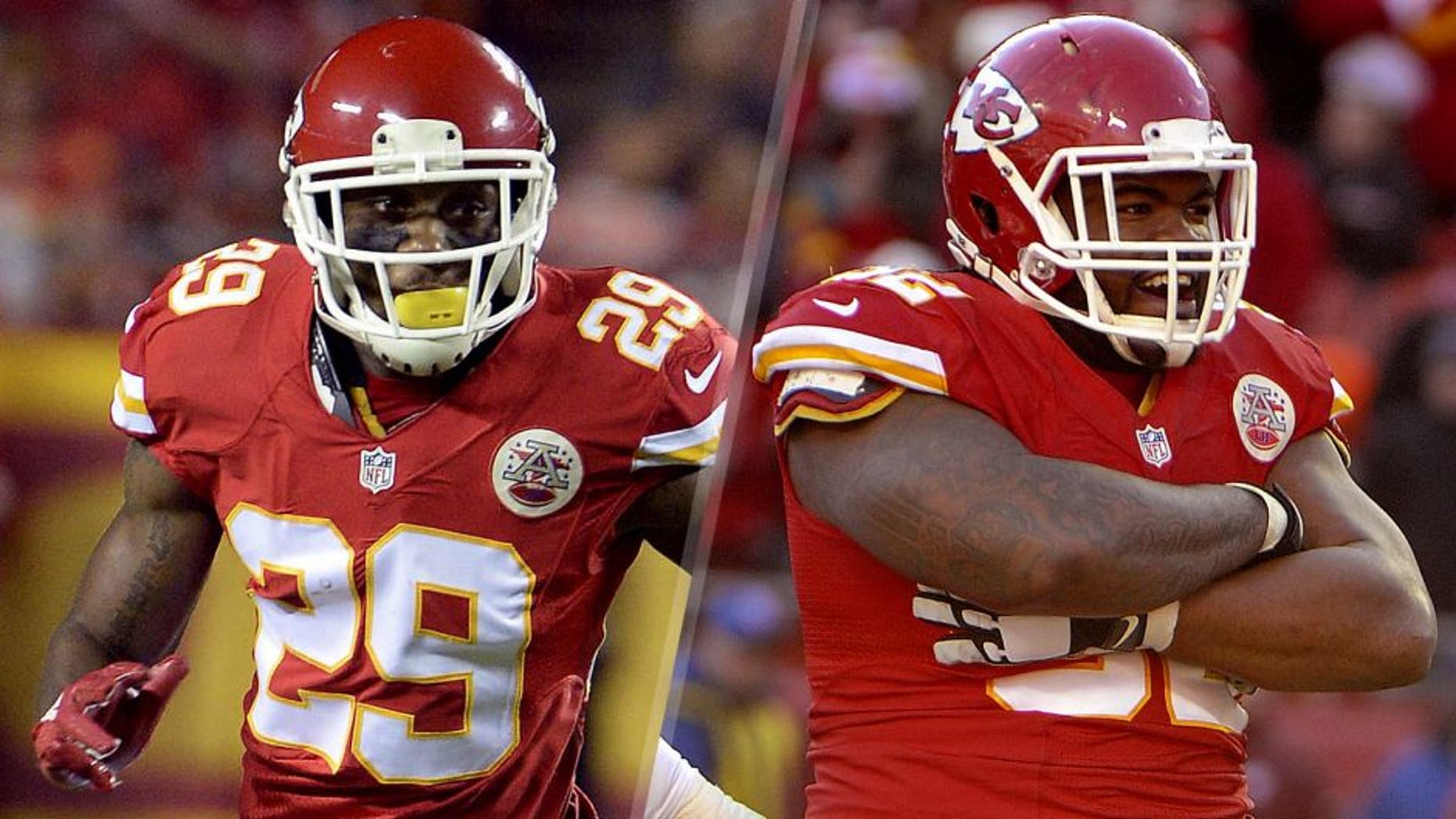 Kansas City Chiefs strong safety Eric Berry (29) defends against the Tennessee Titans in the second half at Arrowhead Stadium. Kansas City won the game 34-10. Mandatory Credit: John Rieger-USA TODAY Sports Kansas City Chiefs nose tackle Dontari Poe (92) celebrates after making a sack against the San Diego Chargers in the second half at Arrowhead Stadium. Kansas City won the game 19-7. Mandatory Credit: John Rieger-USA TODAY Sports