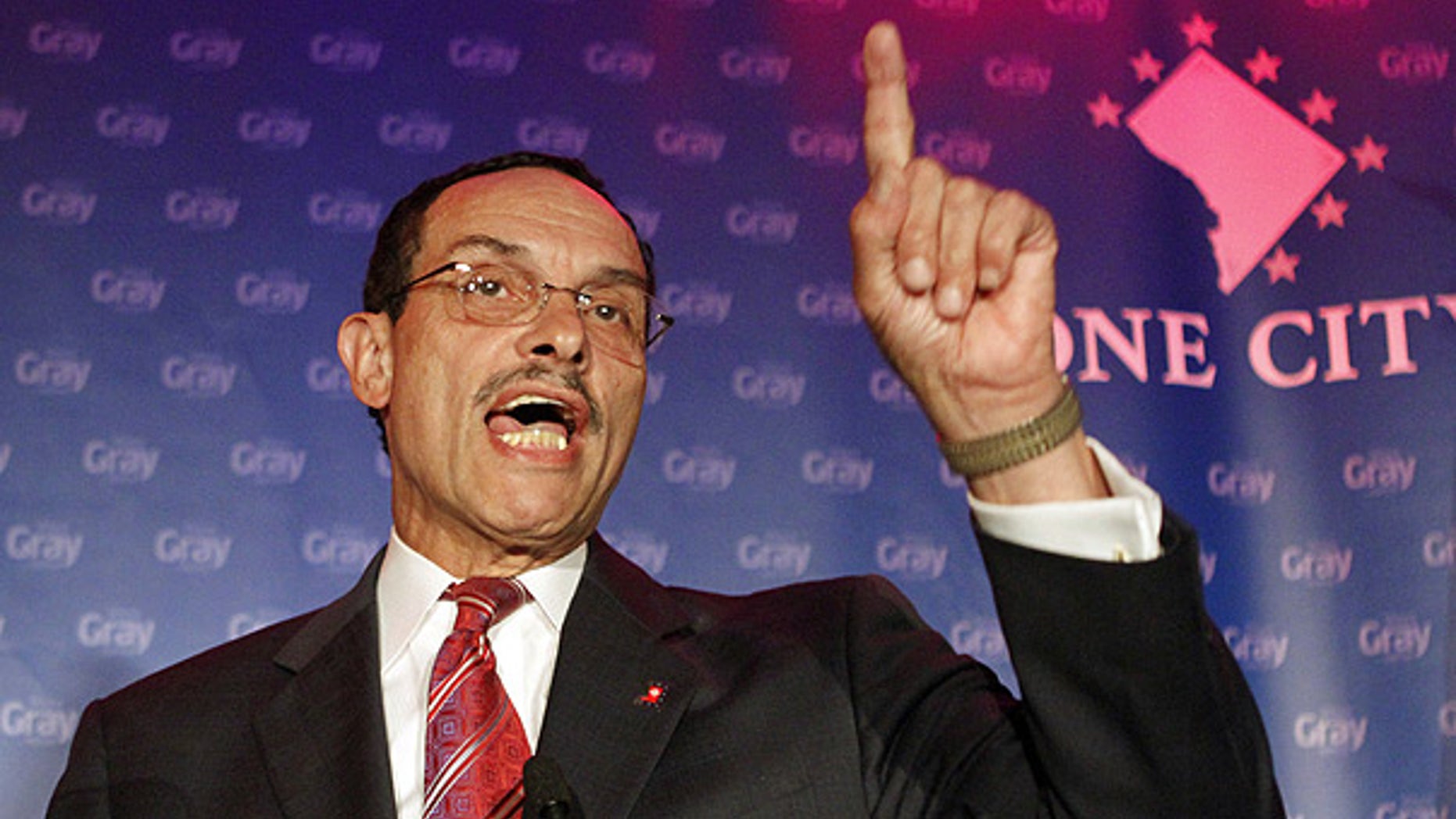 Sept. 15: District of Columbia mayoral candidate and Council Chairman Vincent Gray speaks in Washington.