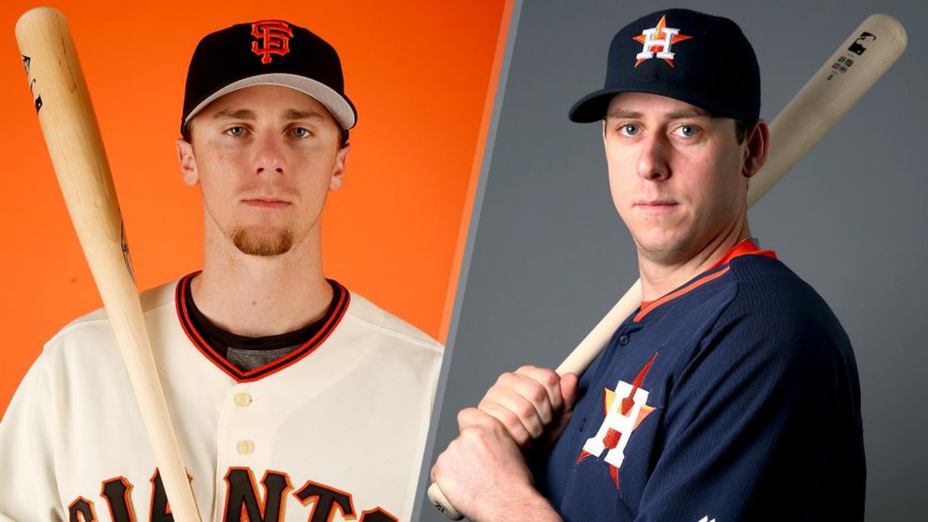 SCOTTSDALE, AZ - FEBRUARY 27: Matt Duffy #50 of the San Francisco Giants poses for a portrait during spring training photo day at Scottsdale Stadium on February 27, 2015 in Scottsdale, Arizona. (Photo by Christian Petersen/Getty Images) KISSIMMEE, FL - FEBRUARY 26: Matt Duffy #72 of the Houston Astros poses for a portrait on February 26, 2015 at Osceola County Stadium in Kissimmee, Florida. (Photo by Elsa/Getty Images)