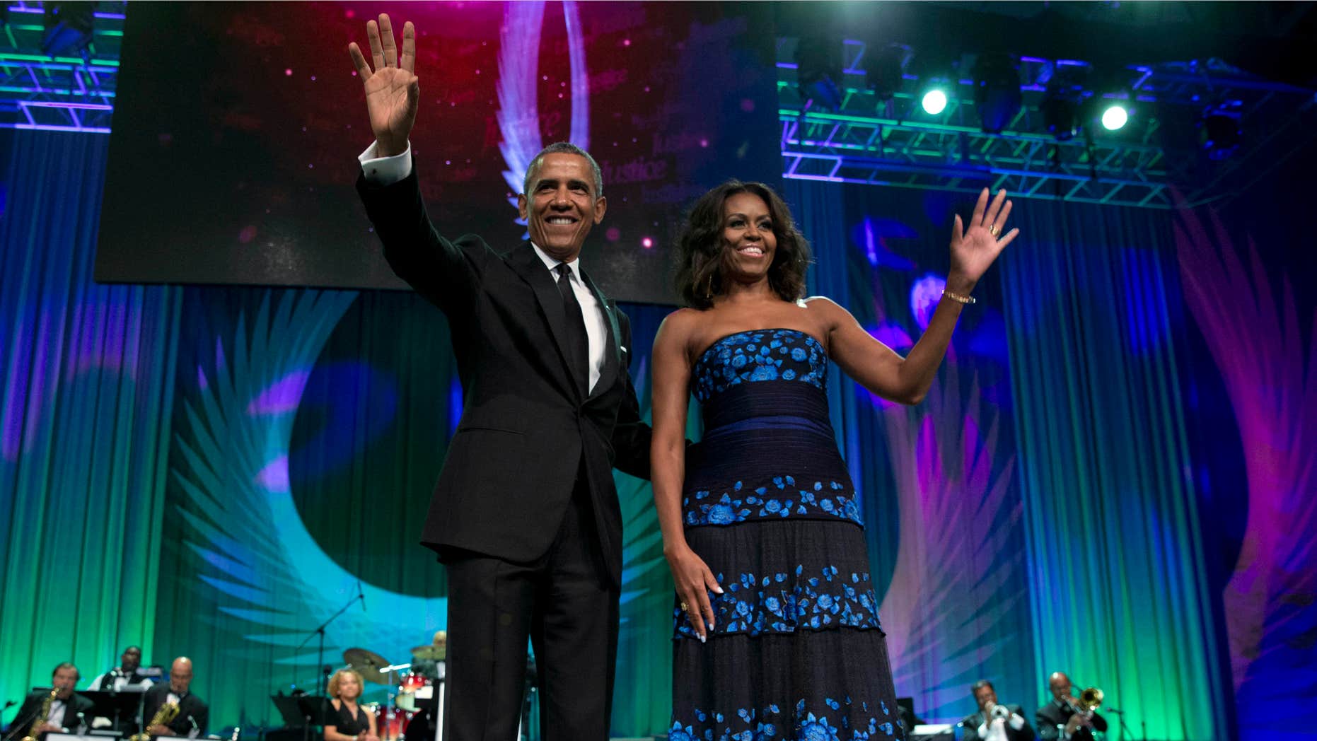 Sept. 19, 2015: President Barack Obama and first lady Michelle Obama arrive at the Congressional Black Caucus Foundation’s 45th Annual Legislative Conference Phoenix Awards Dinner at the Walter E. Washington Convention Center in Washington.