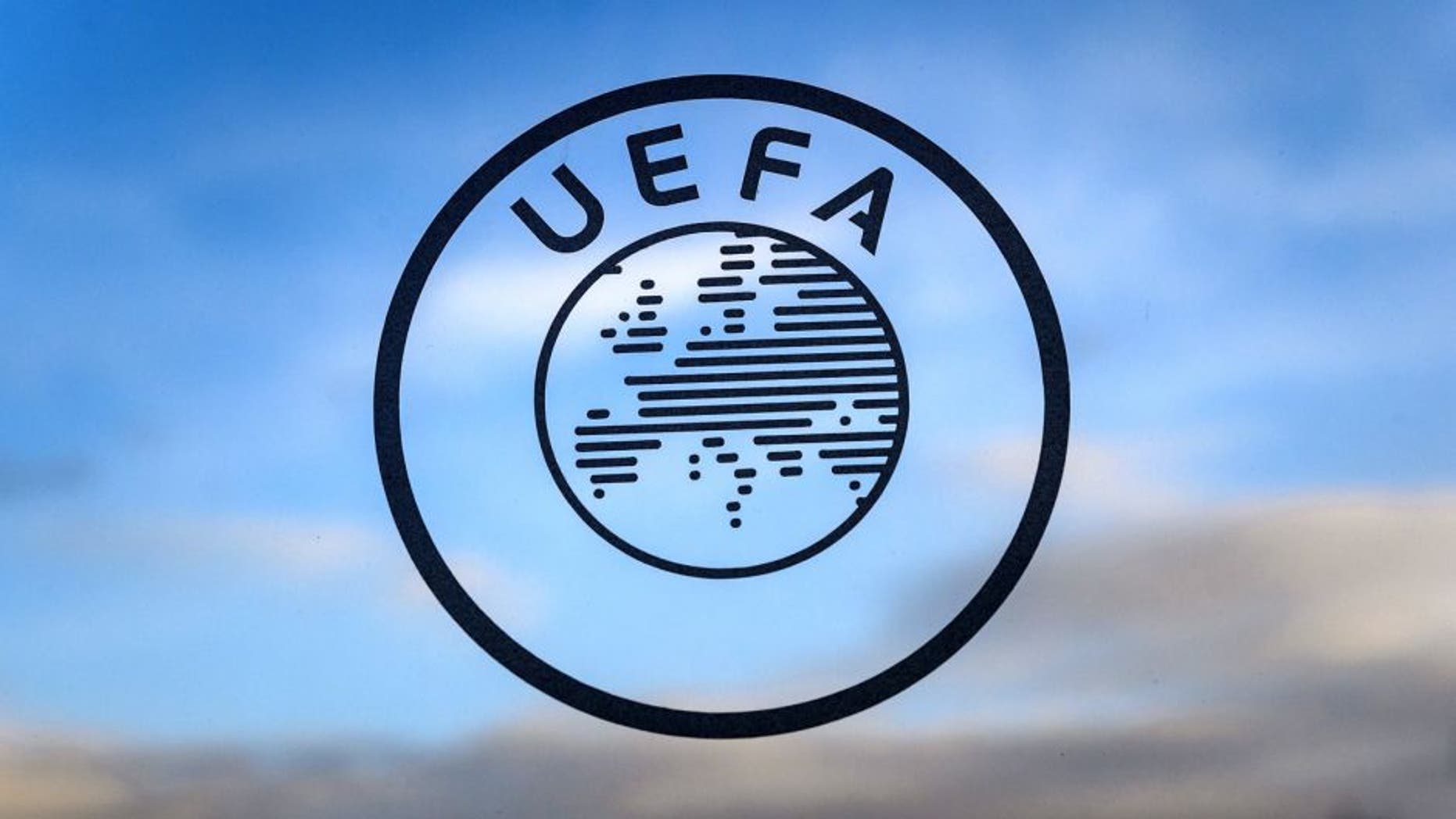 A logo of the UEFA the European football governing body is seen on December 15, 2014 at the UEFA headquarters in Nyon. AFP PHOTO / FABRICE COFFRINI (Photo credit should read FABRICE COFFRINI/AFP/Getty Images)