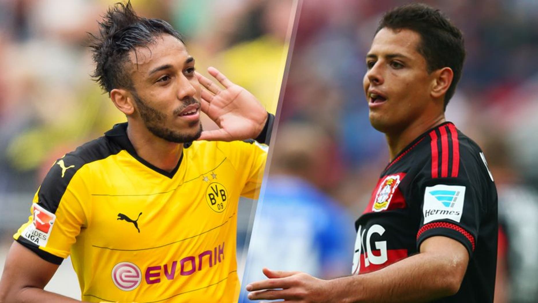HANOVER, GERMANY - SEPTEMBER 12: Pierre-Emerick Aubameyang of Borussia Dortmund celebrates after scoring his team's 4th goal during the Bundesliga match between Hanover 96 v Borussia Dortmund at HDI-Arena on September 12, 2015 in Hanover, Germany. (Photo by Alexandre Simoes/Borussia Dortmund/Getty Images)