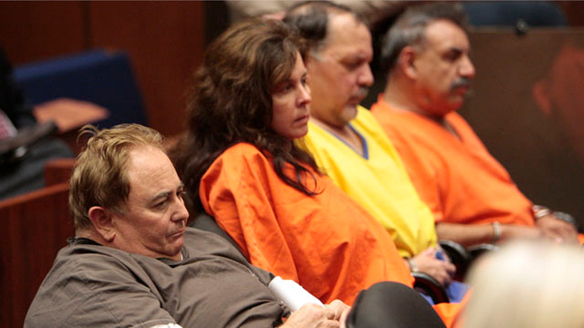 Several Bell officials face criminal charges, including (from l.) Robert Rizzo, Angela Spaccia, Victor Bello and former Mayor Oscar Hernandez. Here they are seen at a Los Angeles County Superior Court bail hearing. (AP)