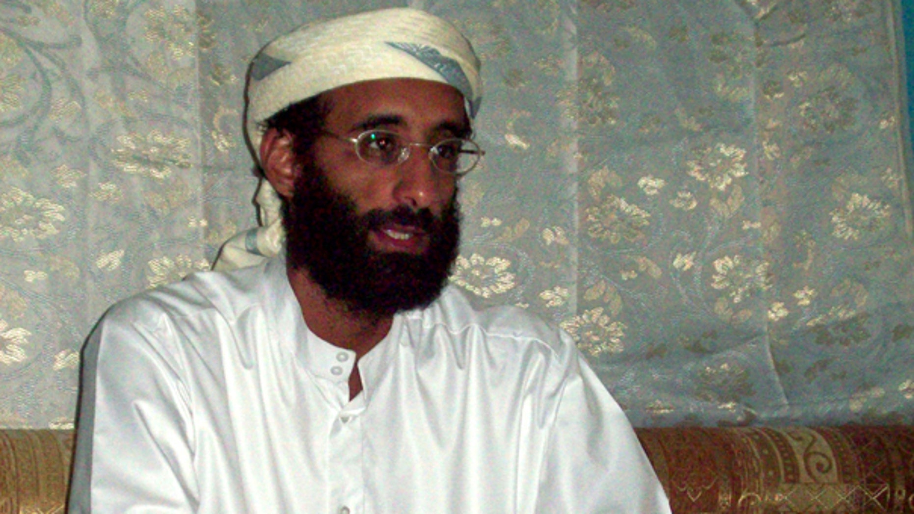 This October 2008 file photo by Muhammad ud-Deen shows Imam Anwar al-Awlaki in Yemen.