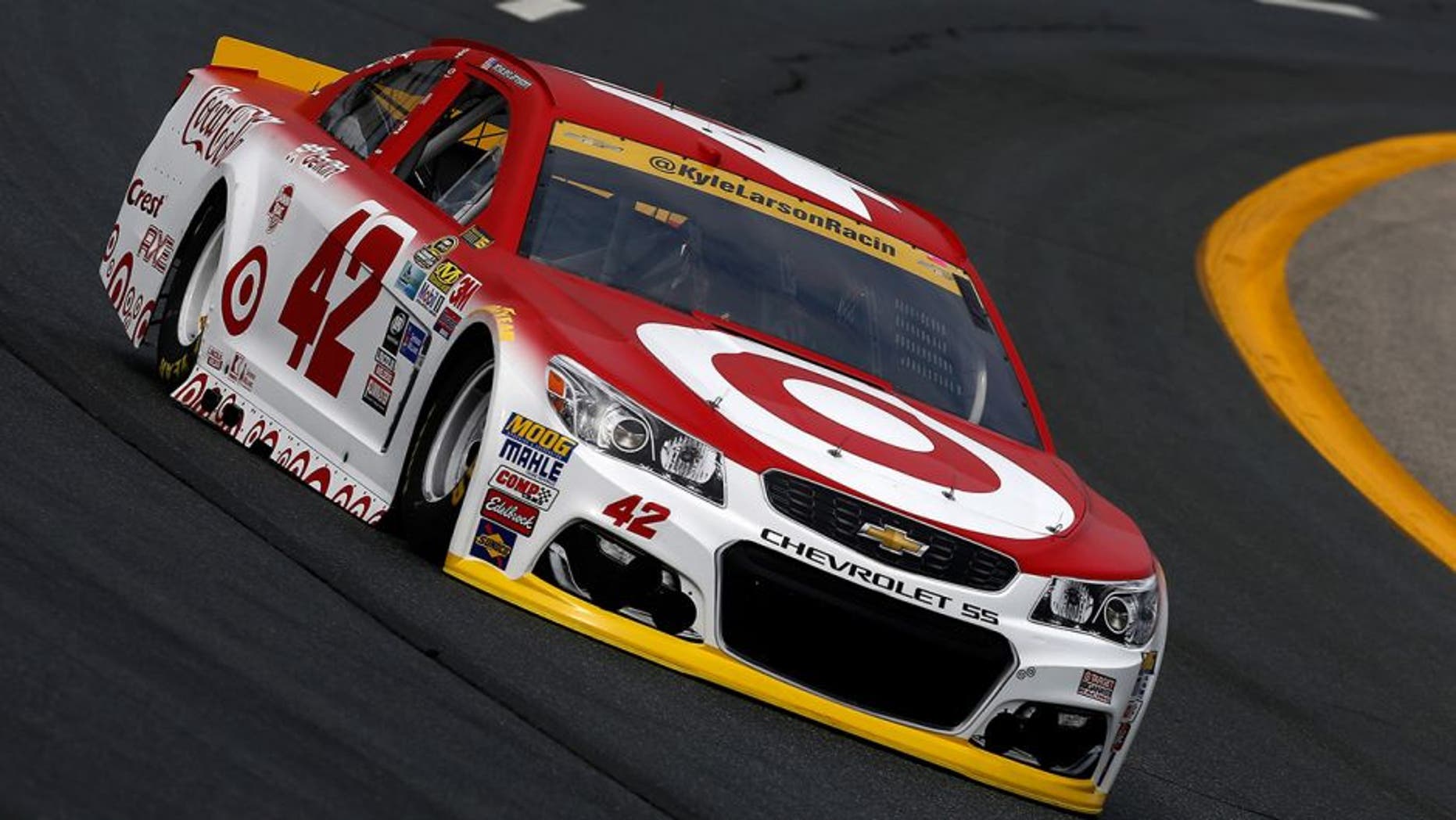 LOUDON, NH - SEPTEMBER 23: Kyle Larson, driver of the #42 Target Chevrolet, dirves during practice for the NASCAR Sprint Cup Series Bad Boy Off Road 300 at New Hampshire Motor Speedway on September 23, 2016 in Loudon, New Hampshire. (Photo by Jeff Zelevansky/Getty Images)