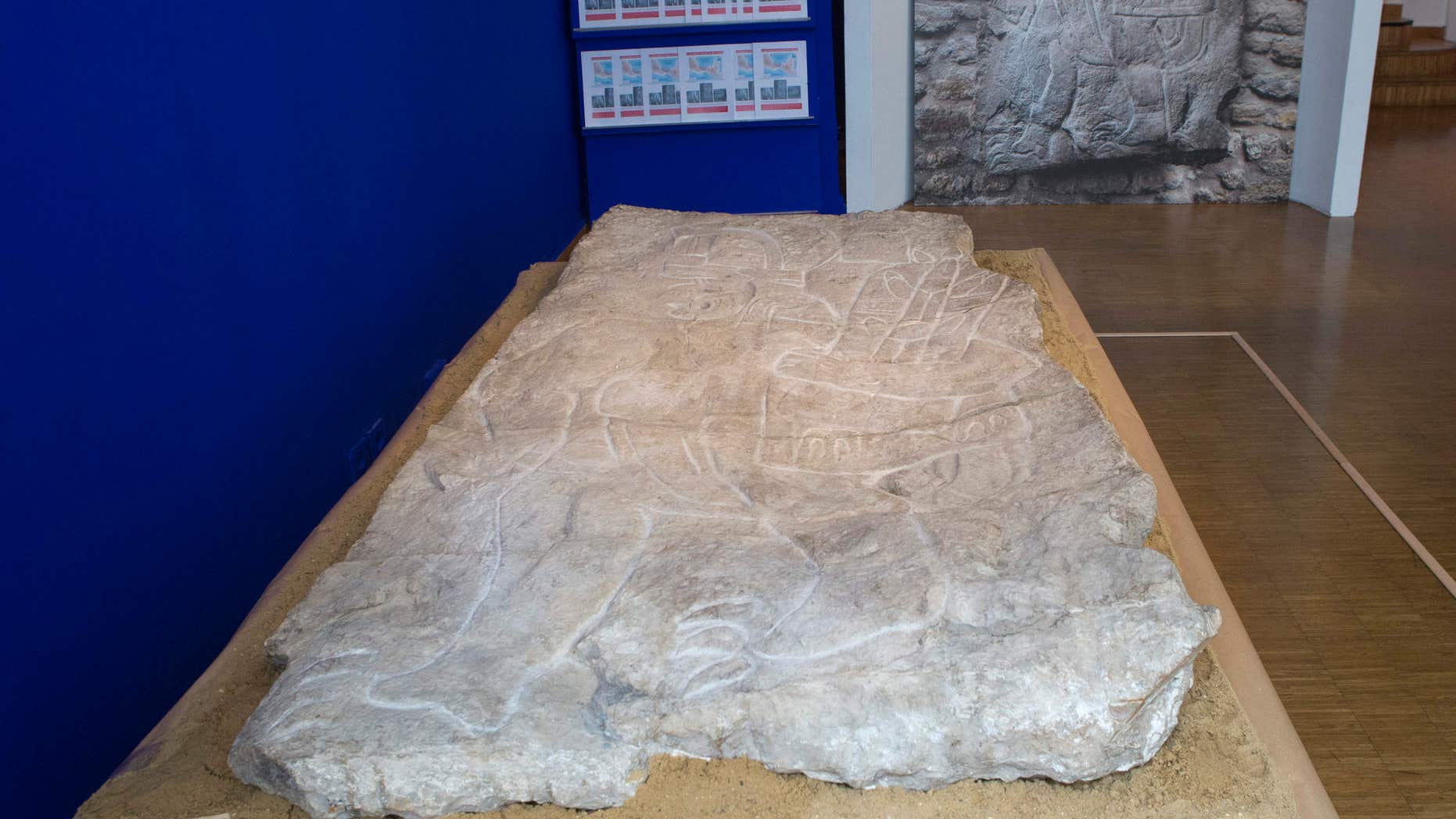 Sept. 24, 2015: A 2-meter-high, several thousand-year-old sculpture is pictured at the Mexican Cultural institute of Paris, France.