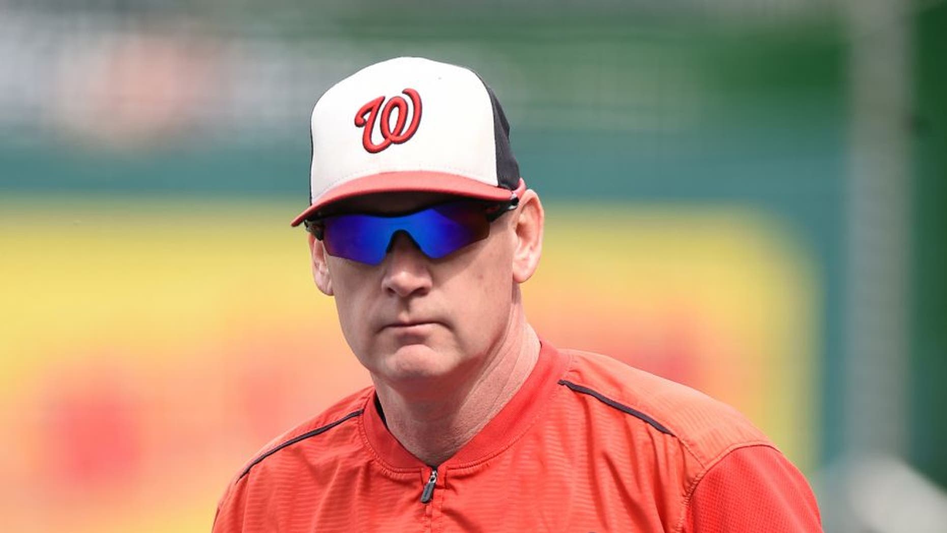 WASHINGTON, DC - SEPTEMBER 24: Manager Matt Williams #9 of the Washington Nationals looks on before a baseball game against the Baltimore Orioles at Nationals Park on September 24, 2015 in Washington, DC. (Photo by Mitchell Layton/Getty Images)