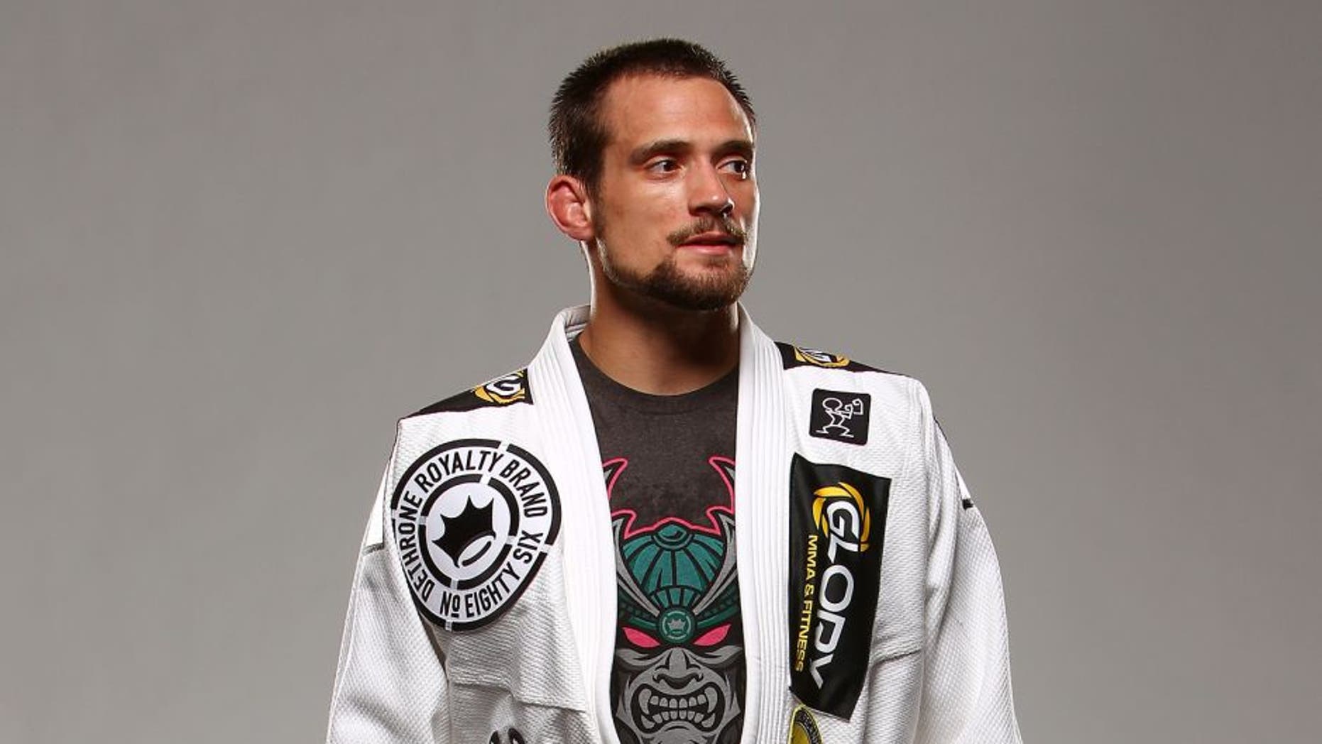 LAS VEGAS, NV - MAY 24: James Krause poses for a post-fight portrait during the UFC 173 event at the MGM Grand Garden Arena on May 24, 2014 in Las Vegas, Nevada. (Photo by Mike Roach/Zuffa LLC/Zuffa LLC via Getty Images)