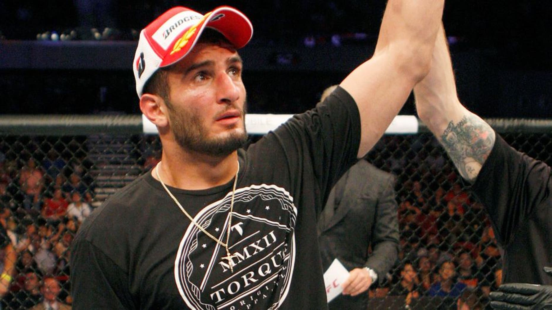 MANILA, PHILIPPINES - MAY 16: Gegard Mousasi of the Netherlands after his win over Costas Philippou of the United States in their middleweight fight during the UFC Fight Night event at the Mall of Asia Arena on May 16, 2015 in Manila, Philippines. (Photo by Mitch Viquez/Zuffa LLC/Zuffa LLC via Getty Images)