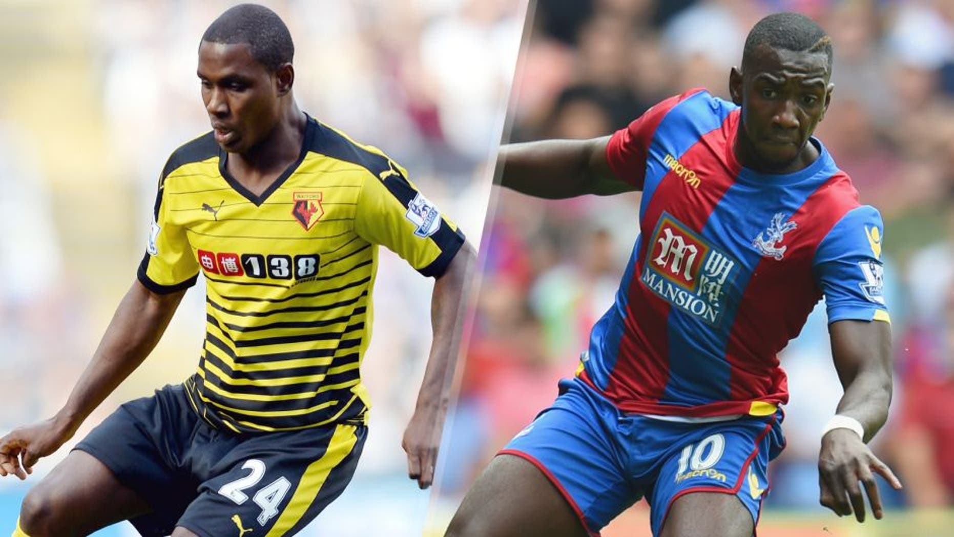 Odio Ighalo of Watford during the Barclays Premier League match between Newcastle United and Watford on September 19, 2015 in Newcastle upon Tyne, United Kingdom. (Photo by Nigel Roddis/Getty Images) Yannick Bolasie of Palace in action during the Barclays Premier League match between Crystal Palace and Arsenal on August 16, 2015 in London, United Kingdom. (Photo by Michael Regan/Getty Images)