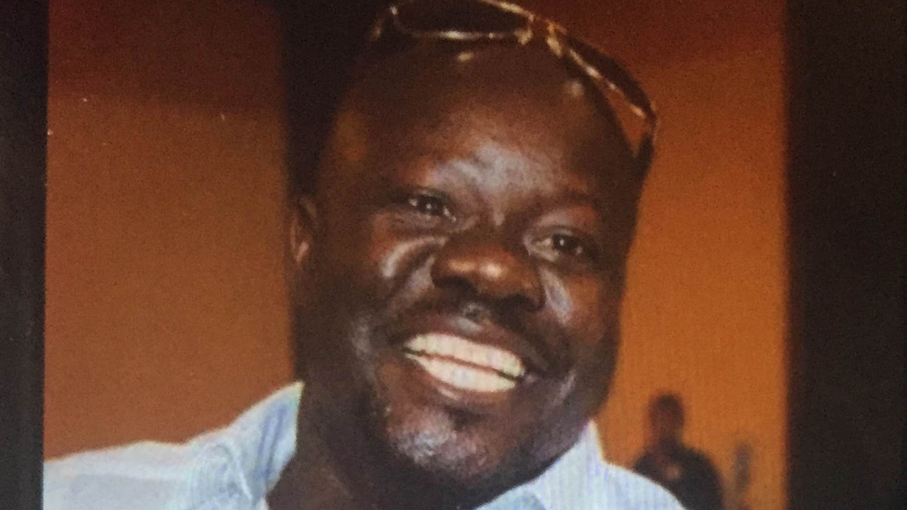 This undated cellphone photo released by Dan Gilleon, the attorney for the family of Alfred Olango, shows Alfred Olango, the Ugandan refugee killed Tuesday, Sept. 27, 2016, in El Cajon, Calif.