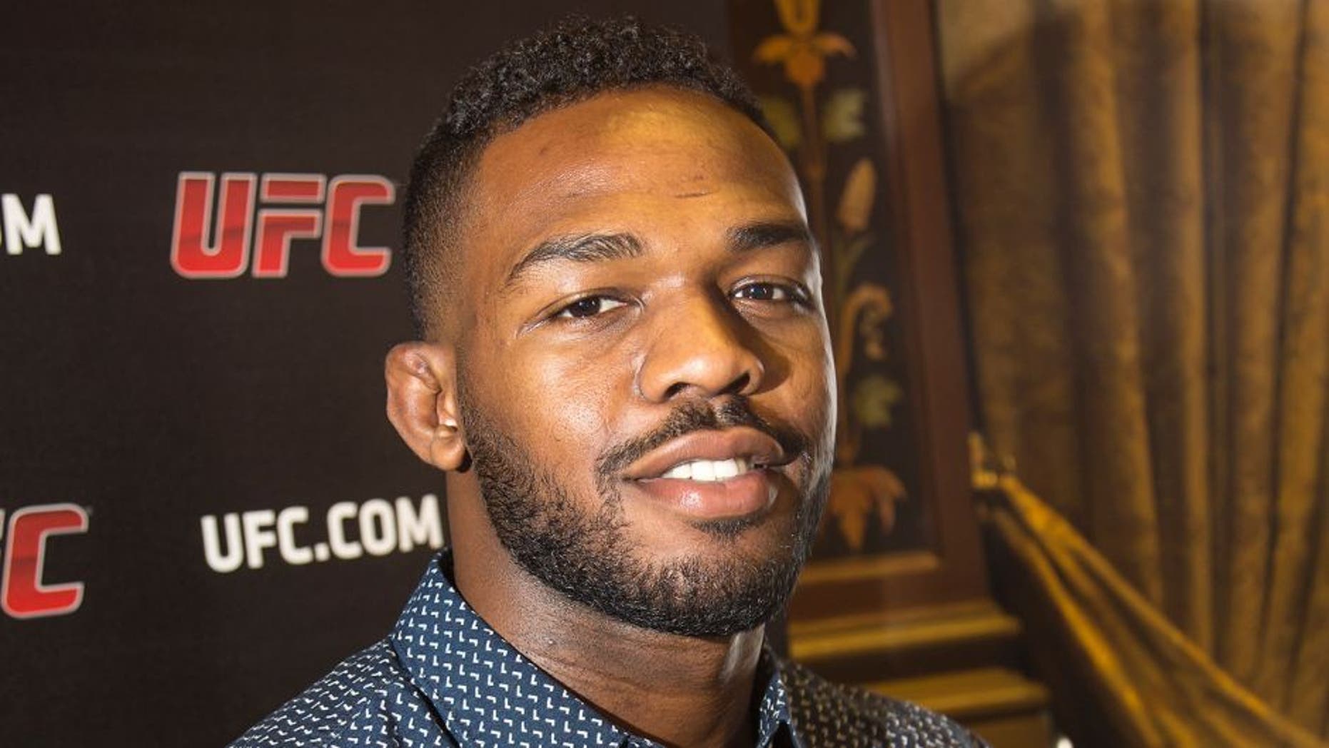 STOCKHOLM, SWEDEN - AUGUST 01: Jon Jones of USA attends a UFC press tour event with Alexander Gustafsson of Sweden (not pictured) on August 01, 2013 in Stockholm, Sweden. (Photo by Gustav Martensson/Zuffa LLC/Zuffa LLC via Getty Images)