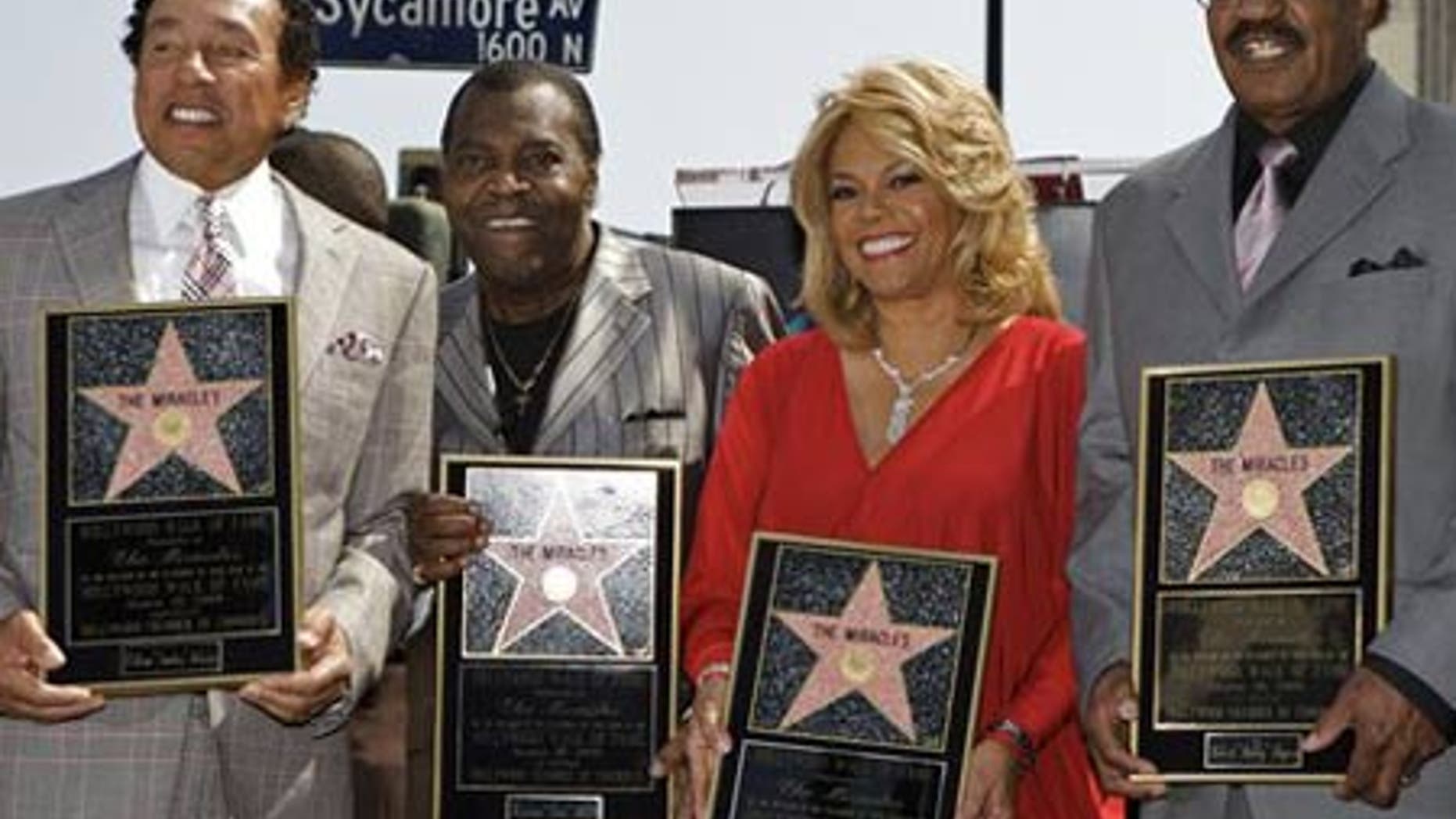 March 20: Members of the Motown group,"The Miracles" are honored with a star on the Hollywood Walk of Fame in Los Angeles.
