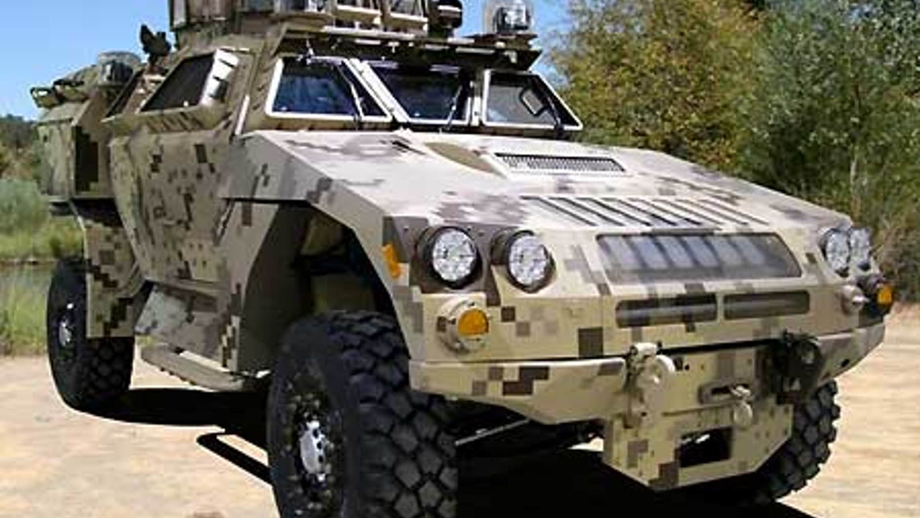 The MRAP All Terrain Vehicle is designed to handle Afghanistan's rough terrain and protect against IED's.