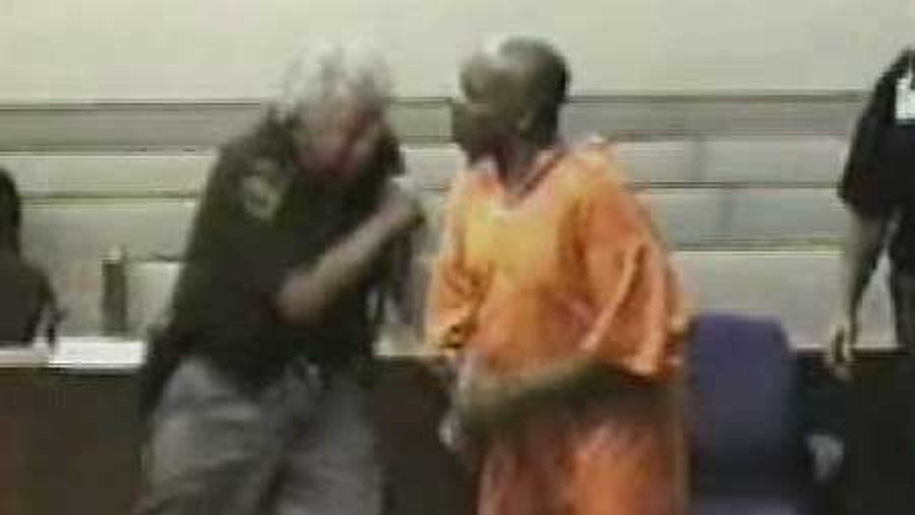 Courtroom video shows defendant tasered during hearing in Louisville.