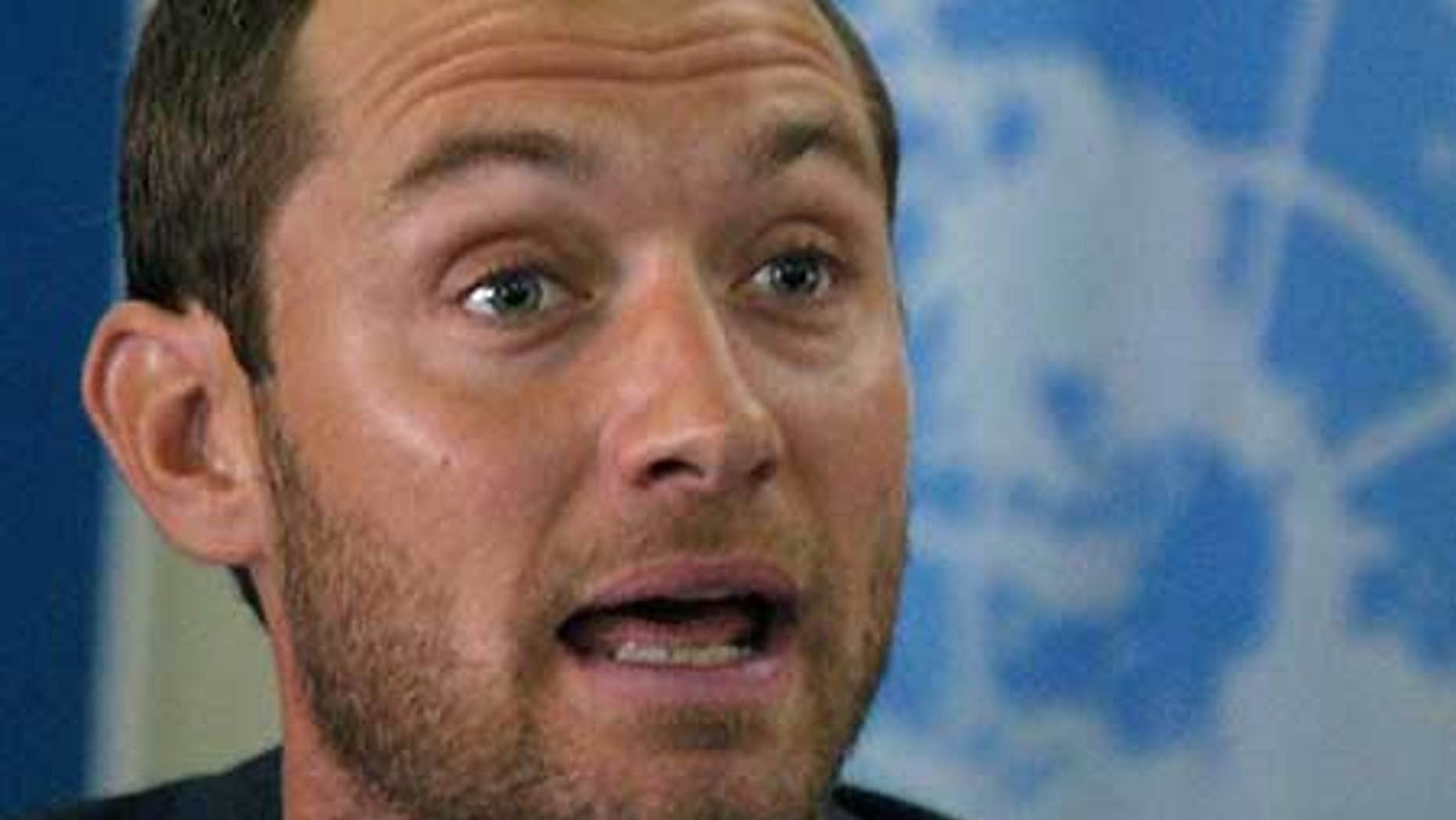 Sept. 1: Jude Law speaks during a press conference in Kabul, Afghanistan