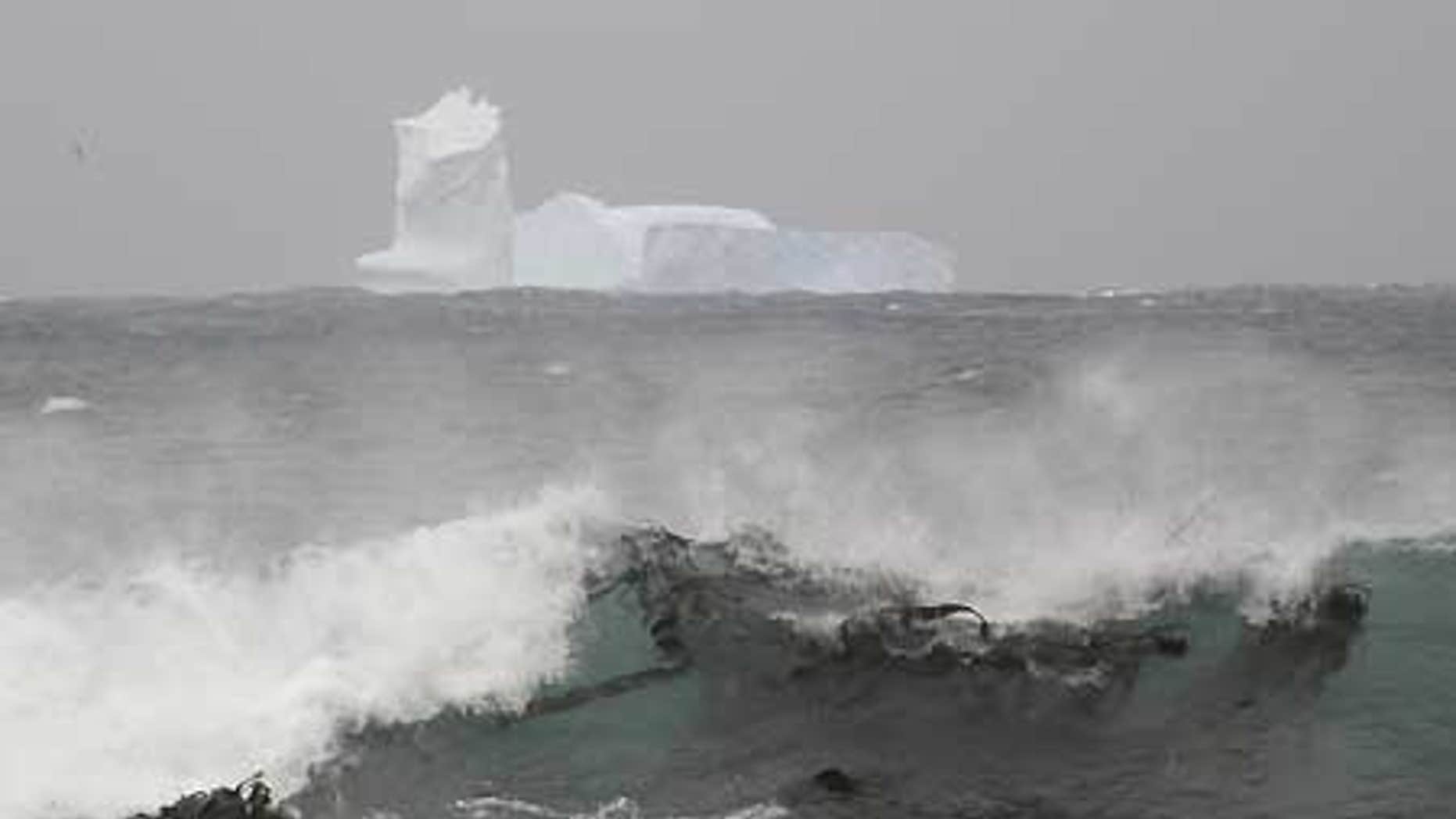 Nov. 24: In this photo released by the Australian Antarctic Division, an iceberg is seen at Sandy Bay on Macquarie Island's east coast.