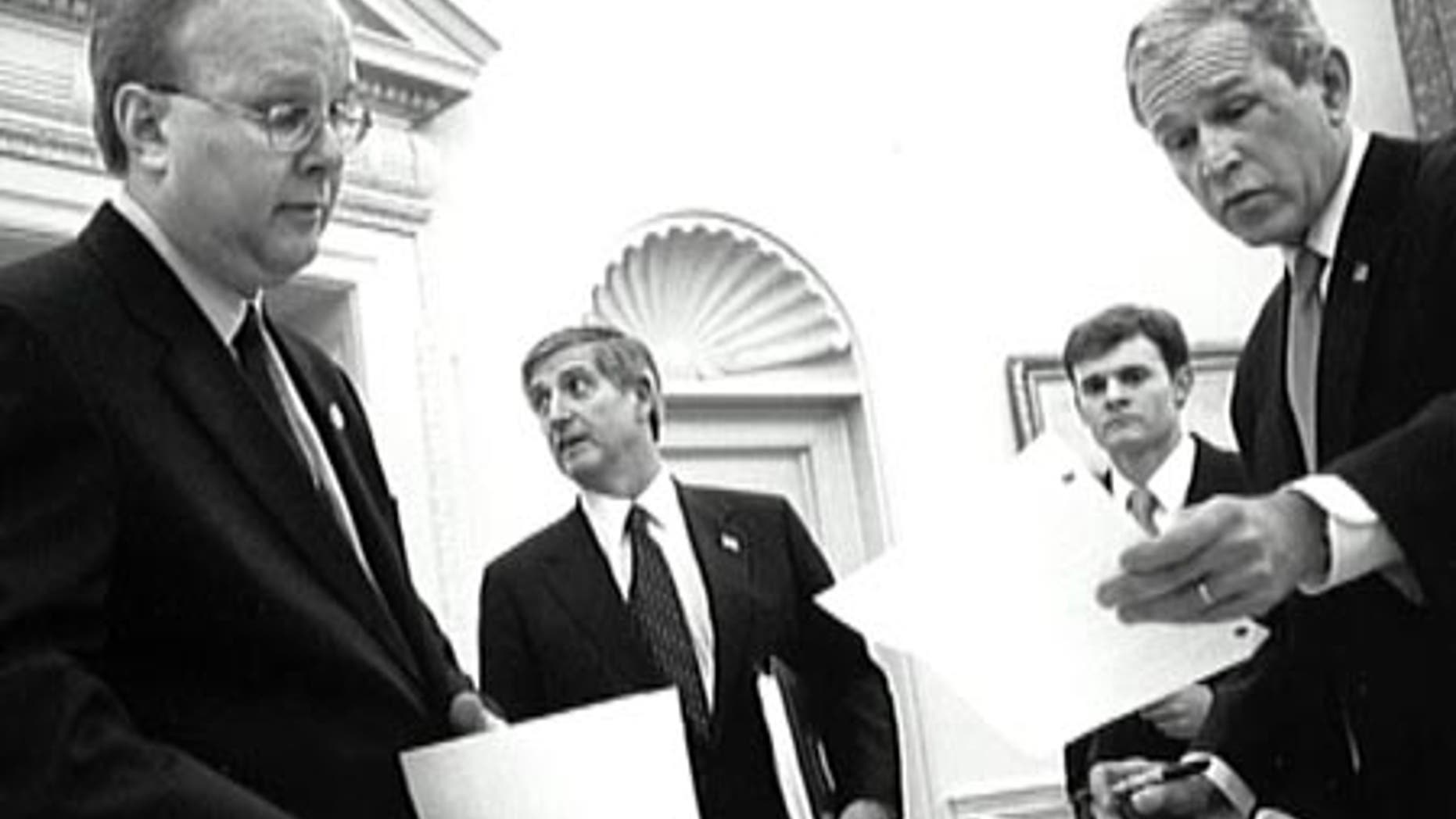 Karl Rove with former President George W. Bush
