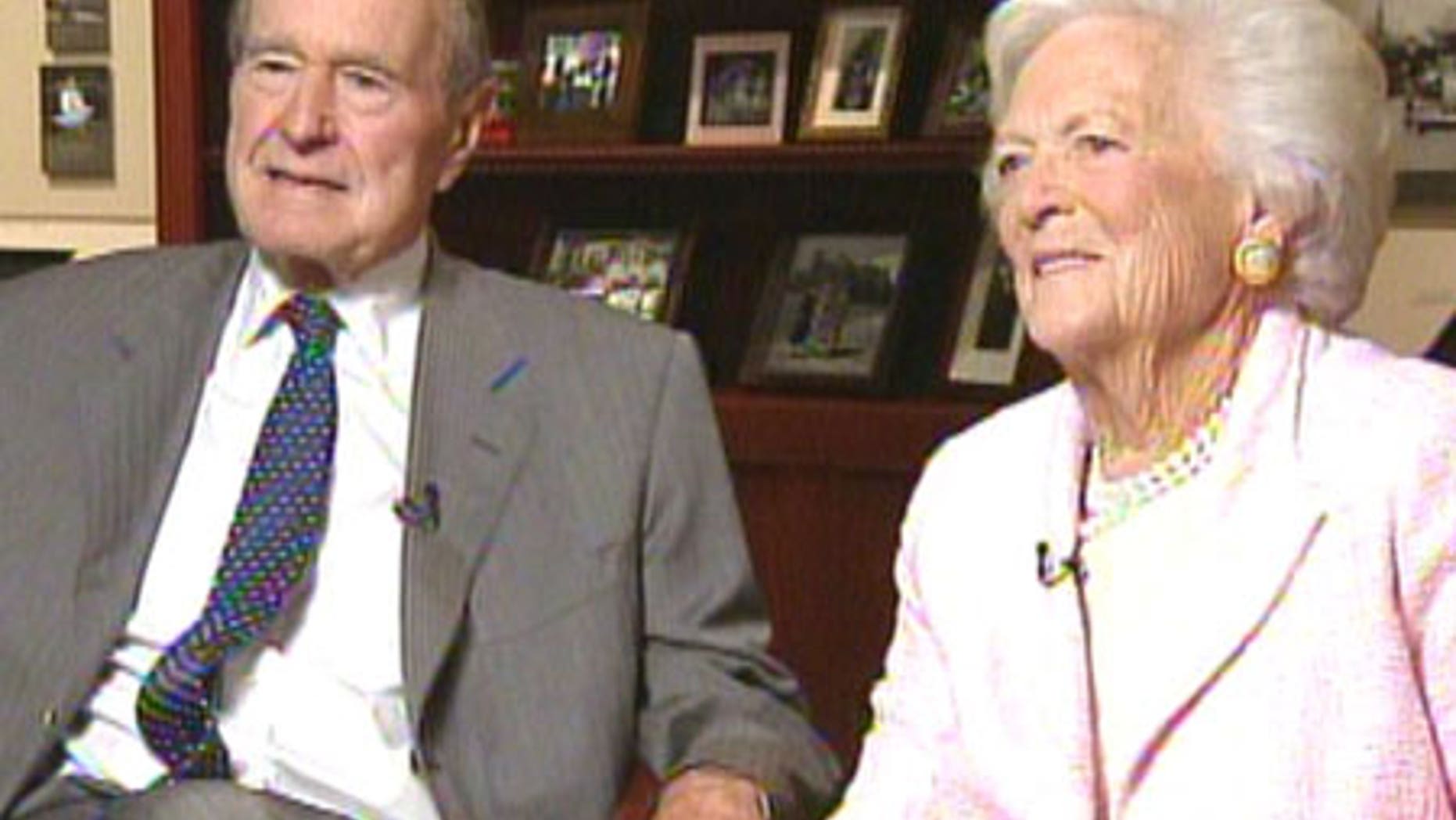 Former President George H.W. Bush and former first lady Barbara Bush