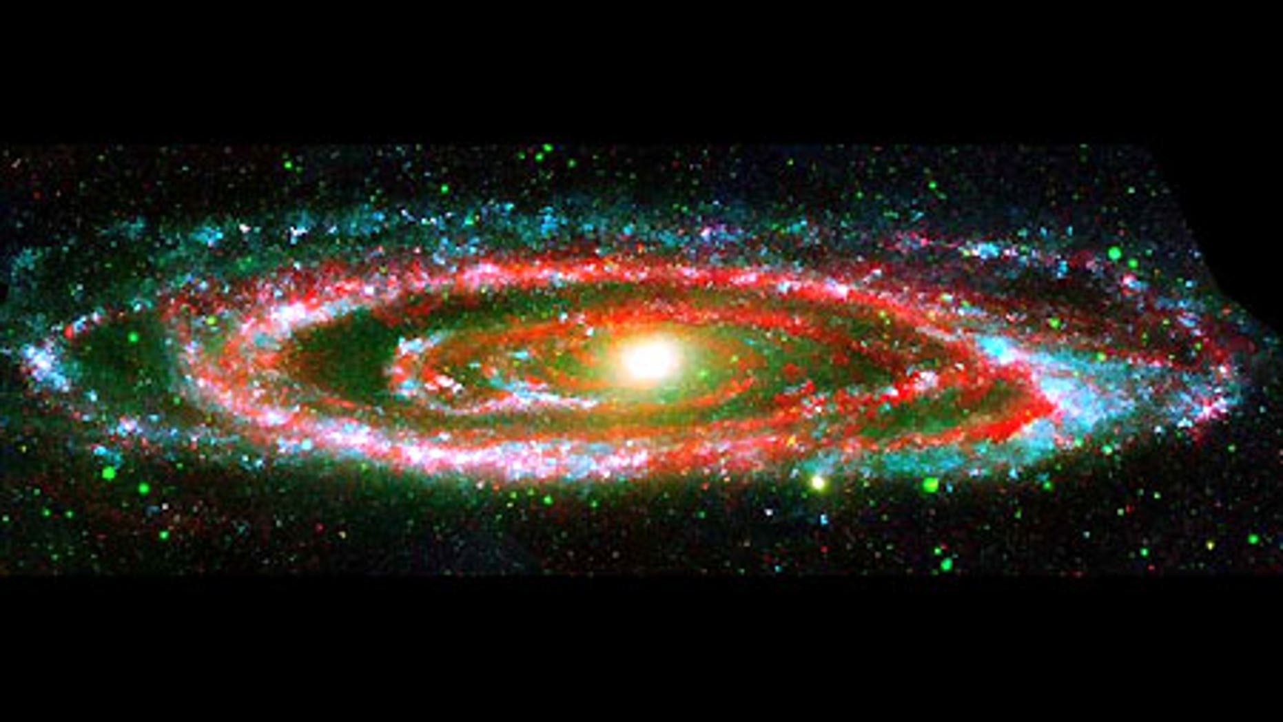 The Andromeda galaxy in a NASA composite image.