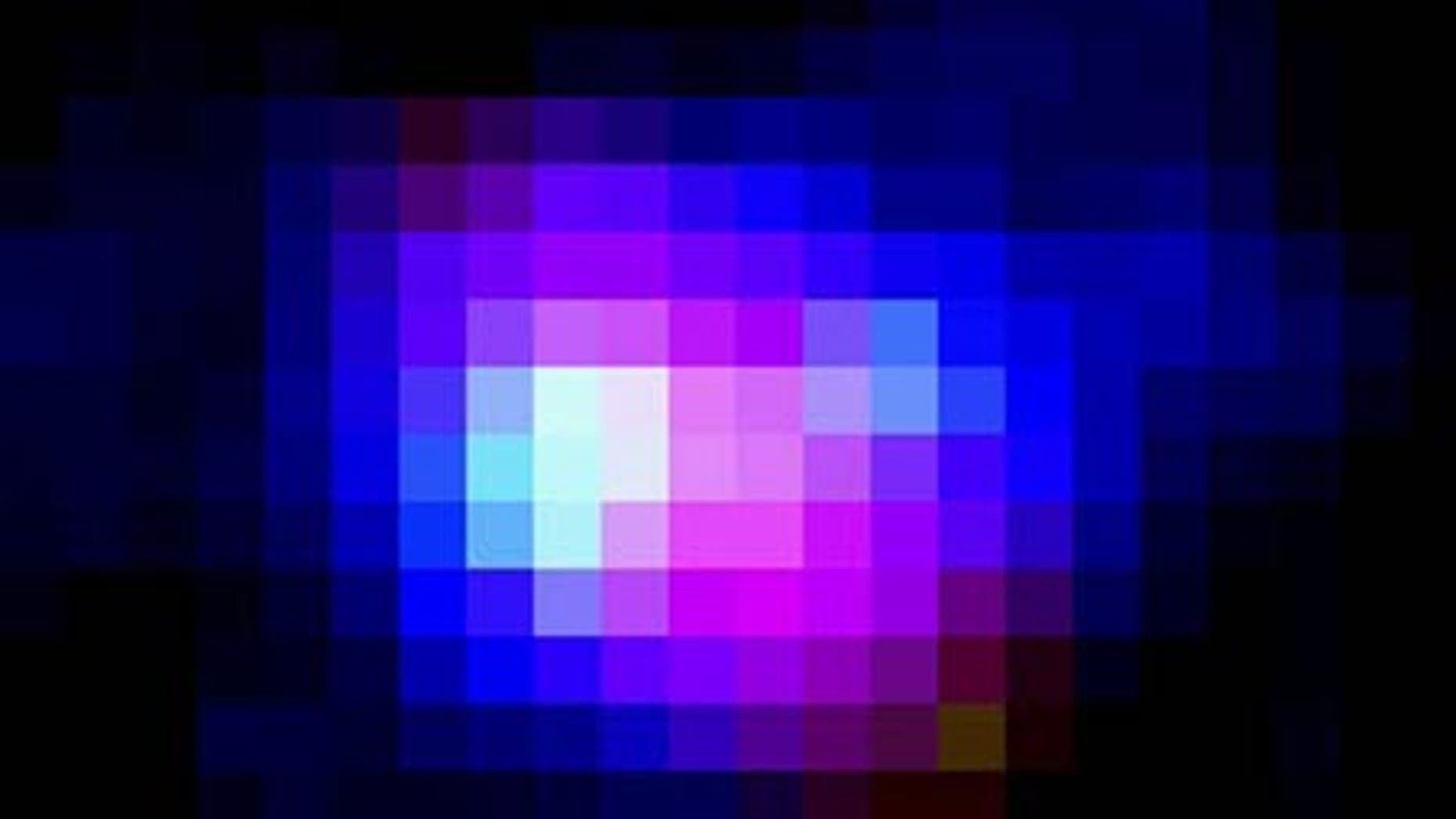 This image of the Himiko object, the most massive object ever discovered in the early universe, is a composite and in false color.