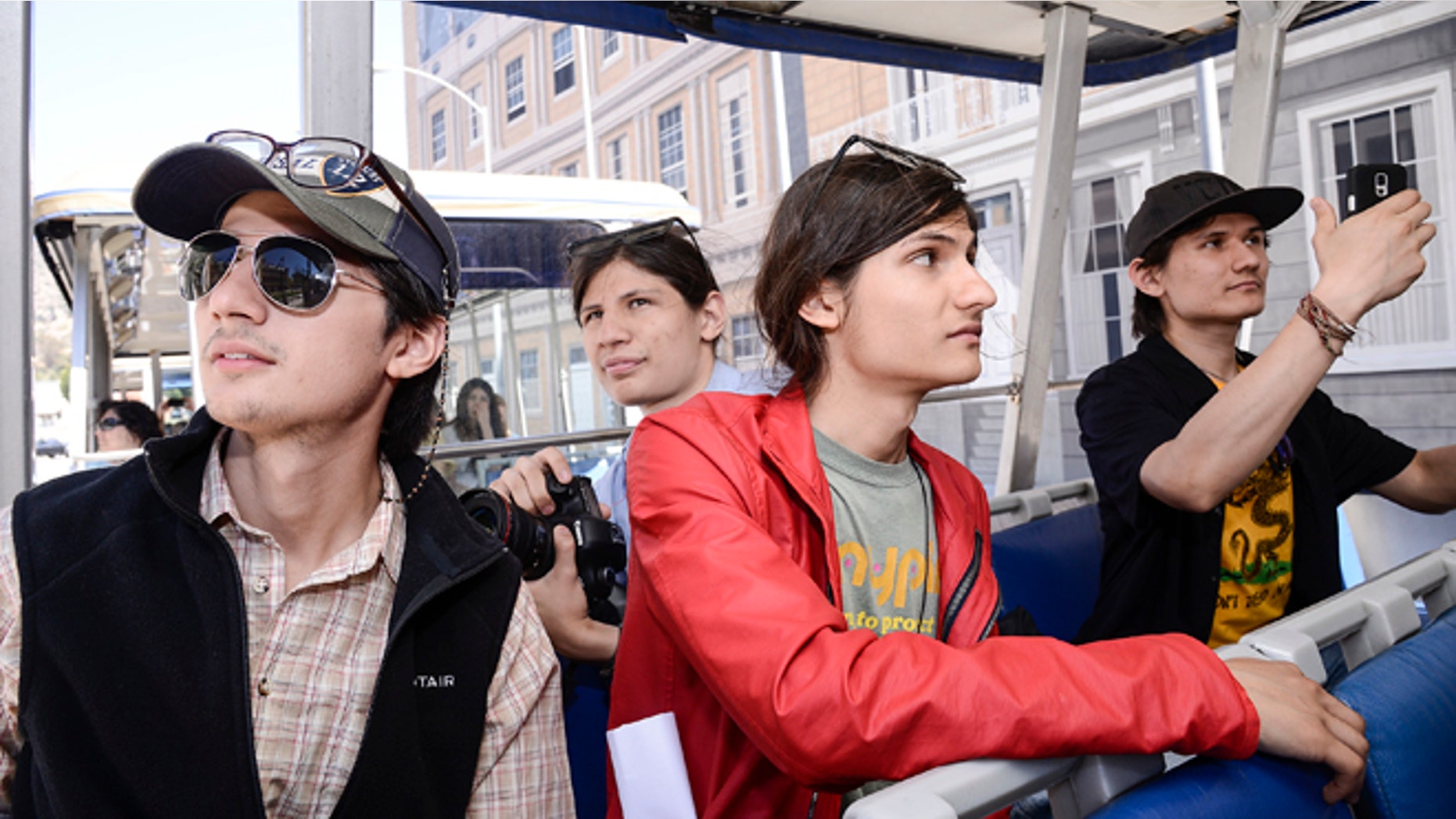 The Angulos, subjects of "The Wolfpack," visit Universal Studios Hollywood on Monday, June 15, 2015.