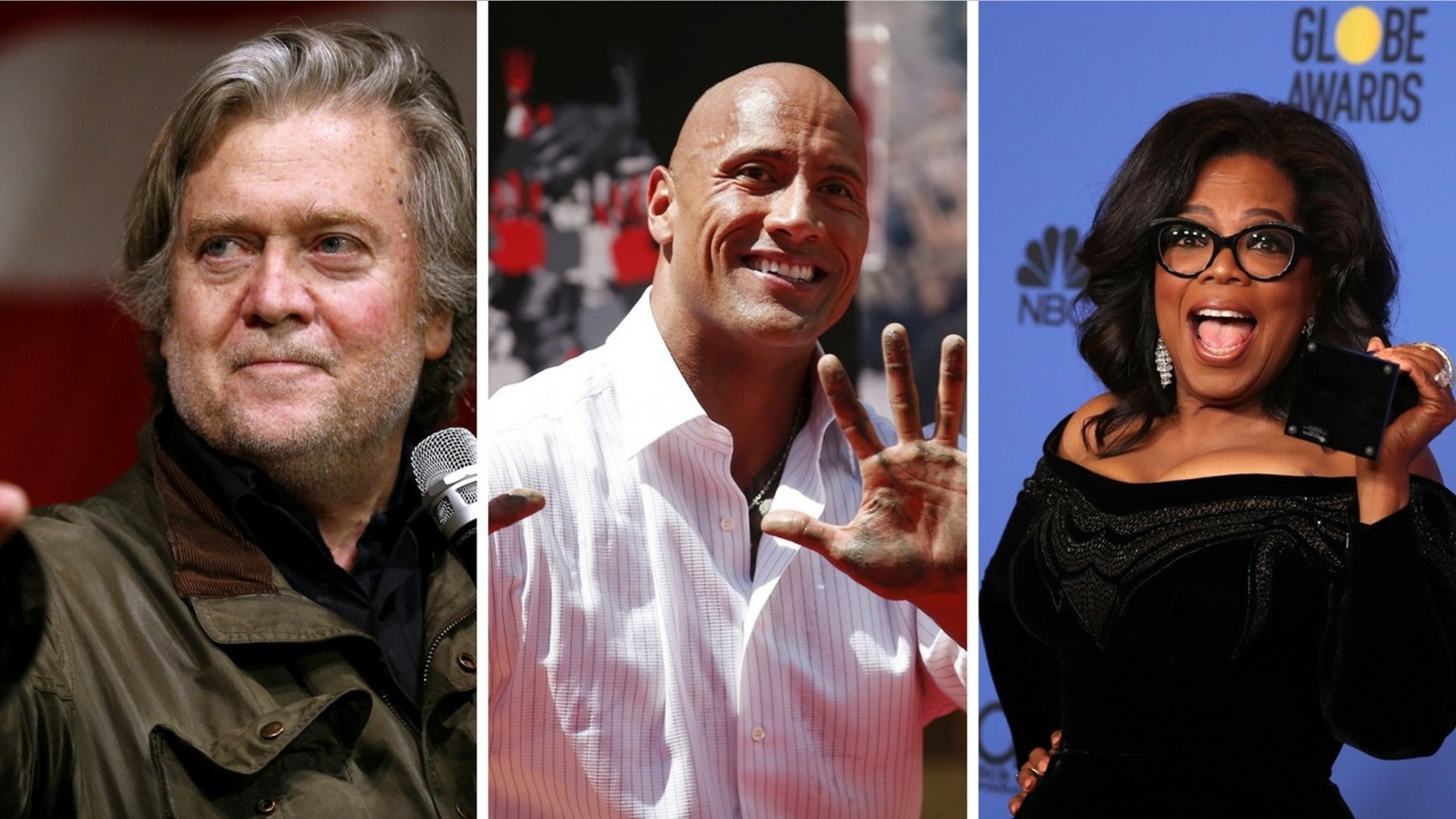 Steve Bannon said he thinks Dwayne “The Rock” Johnson’s career is ruined after his admiration for Oprah Winfrey’s Golden Globes speech.