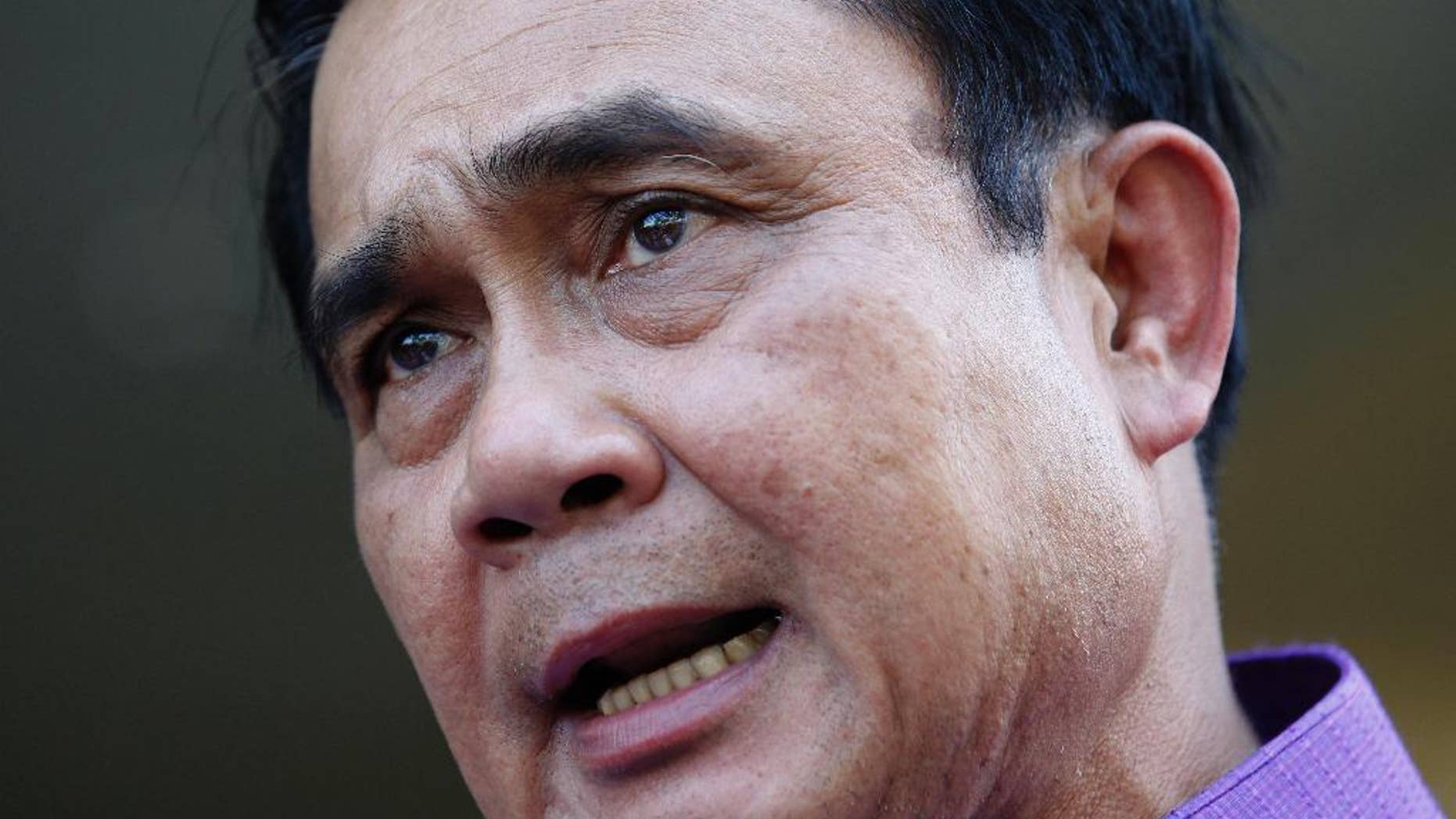 March 31, 2015: In this file photo, Thailand's Prime Minister Prayuth Chan-ocha speaks during a press conference at the government house in Bangkok, Thailand.