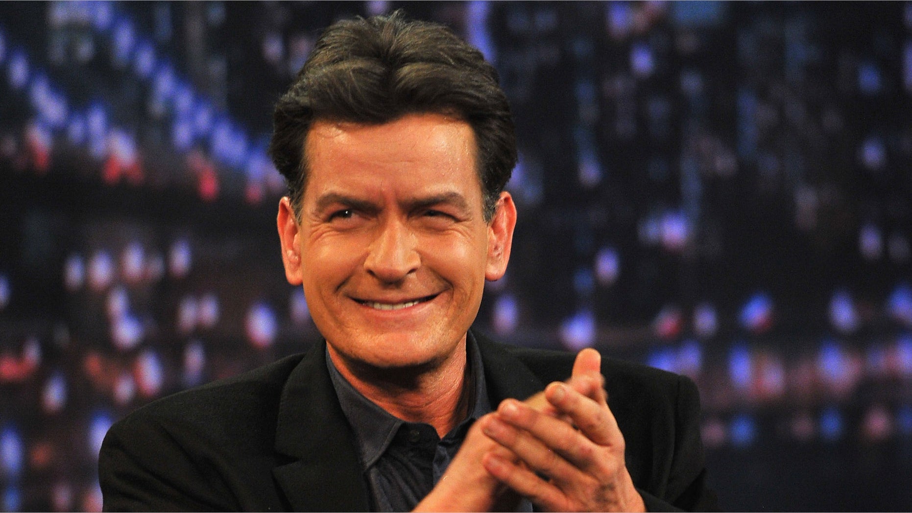 Charlie Sheen visits "Late Night With Jimmy Fallon" on January 15, 2013 in New York City.