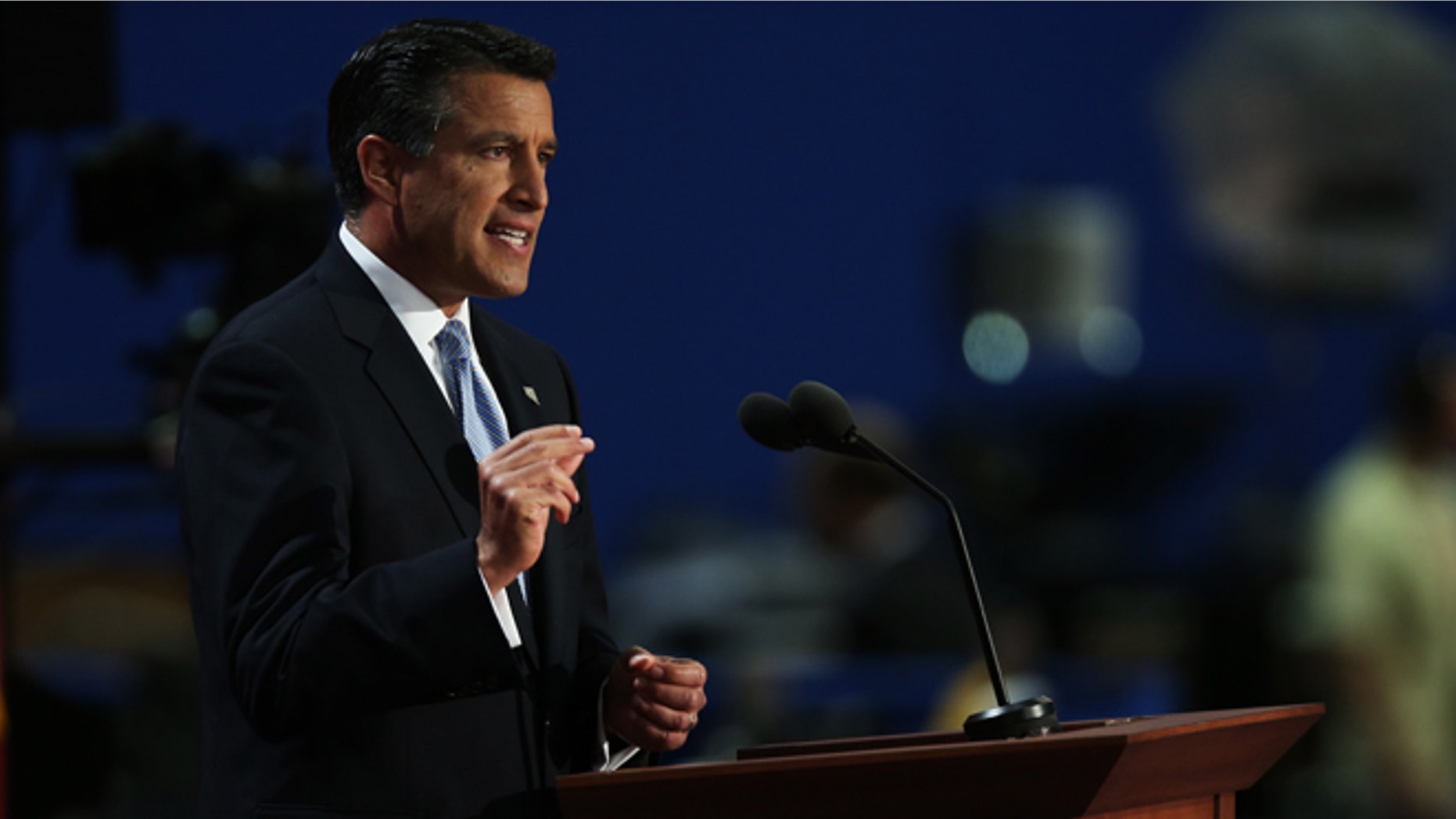 Nevada Gov. Brian Sandoval speaks during the Republican National Convention at the Tampa Bay Times Forum on August 28, 2012 in Tampa, Florida. (Photo by Win McNamee/Getty Images)
