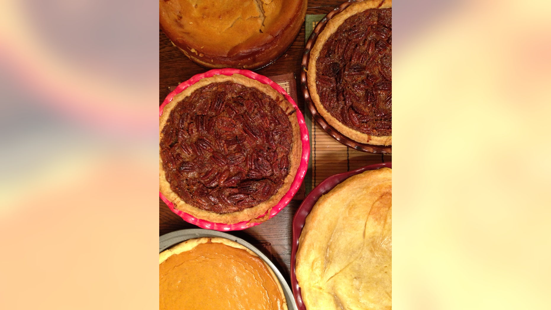 Apple, pumpkin, and pecan pies are all TSA approved.