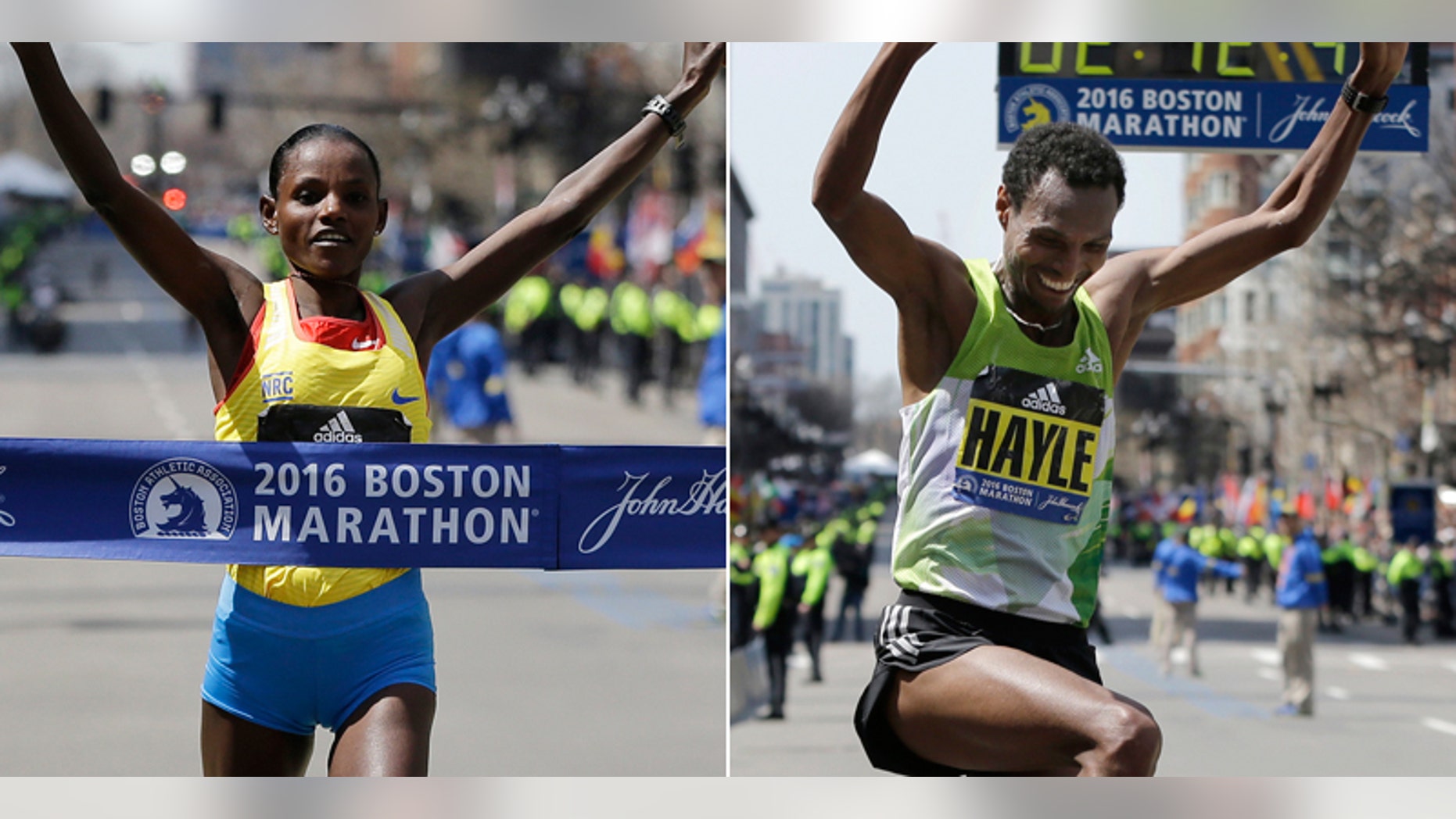 Atsede Baysa won the women's race and Lemi Berhanu Hayle won the men's race at the Boston Marathon.