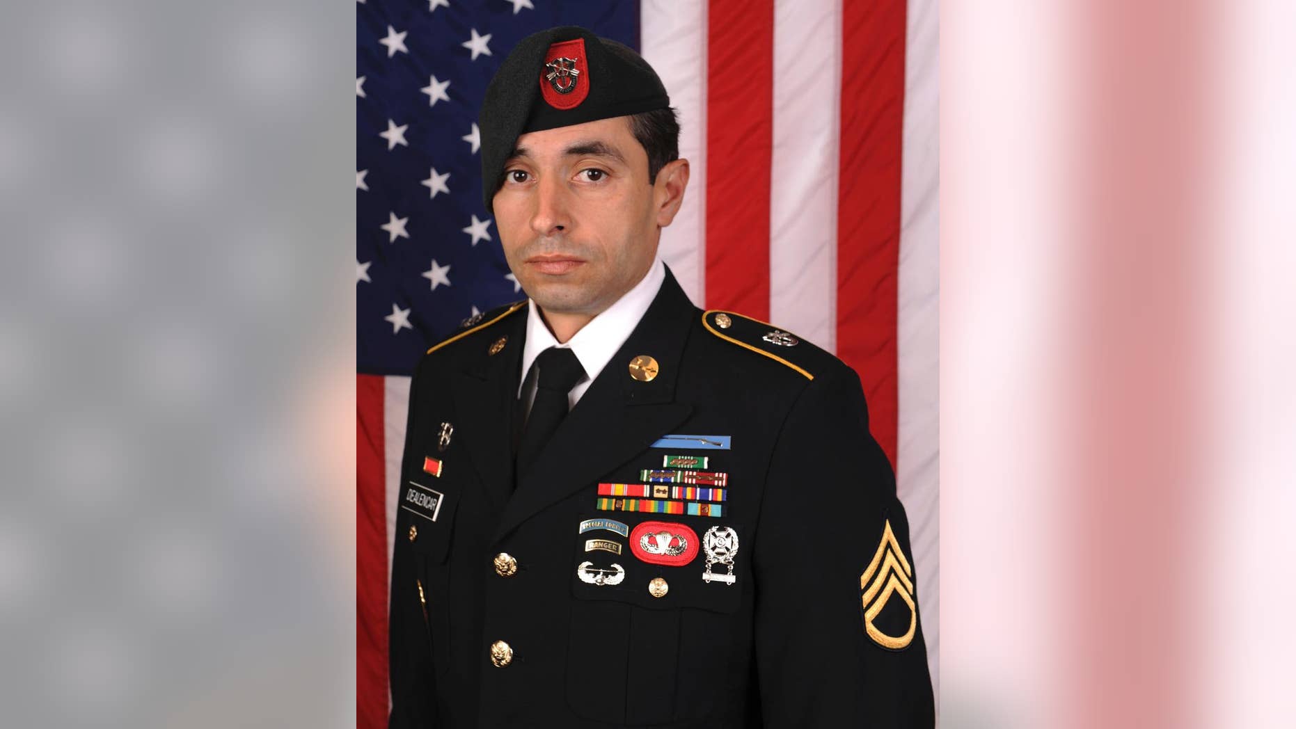 This photo provided by the US Army shows Staff Sgt. Mark De Alencar, who was killed Saturday, April 8, 2017, in combat in Afghanistan. (US Army via AP)