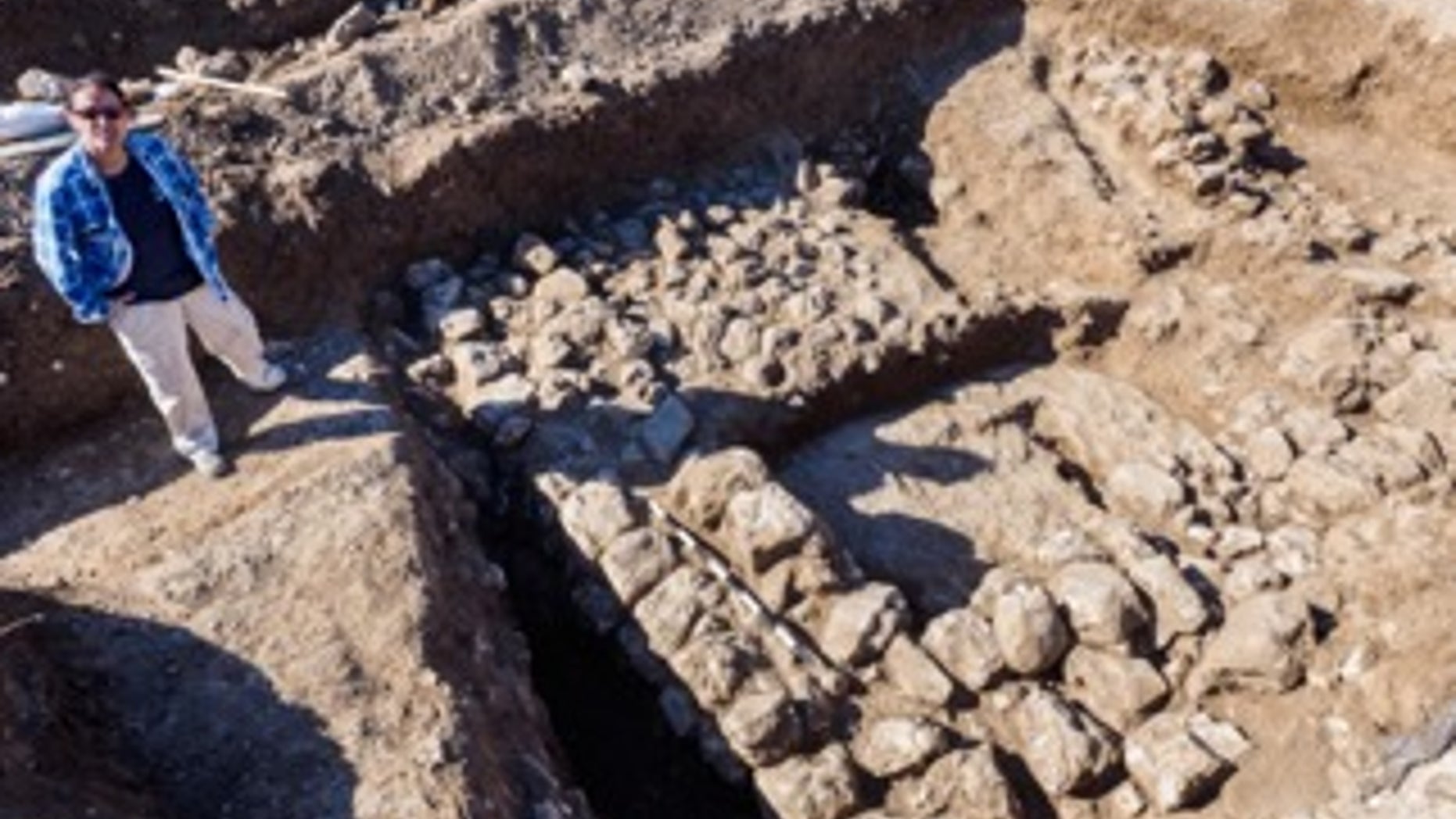 The remains of the ancient house. (Assaf Peretz, courtesy of the Israel Antiquities Authority)