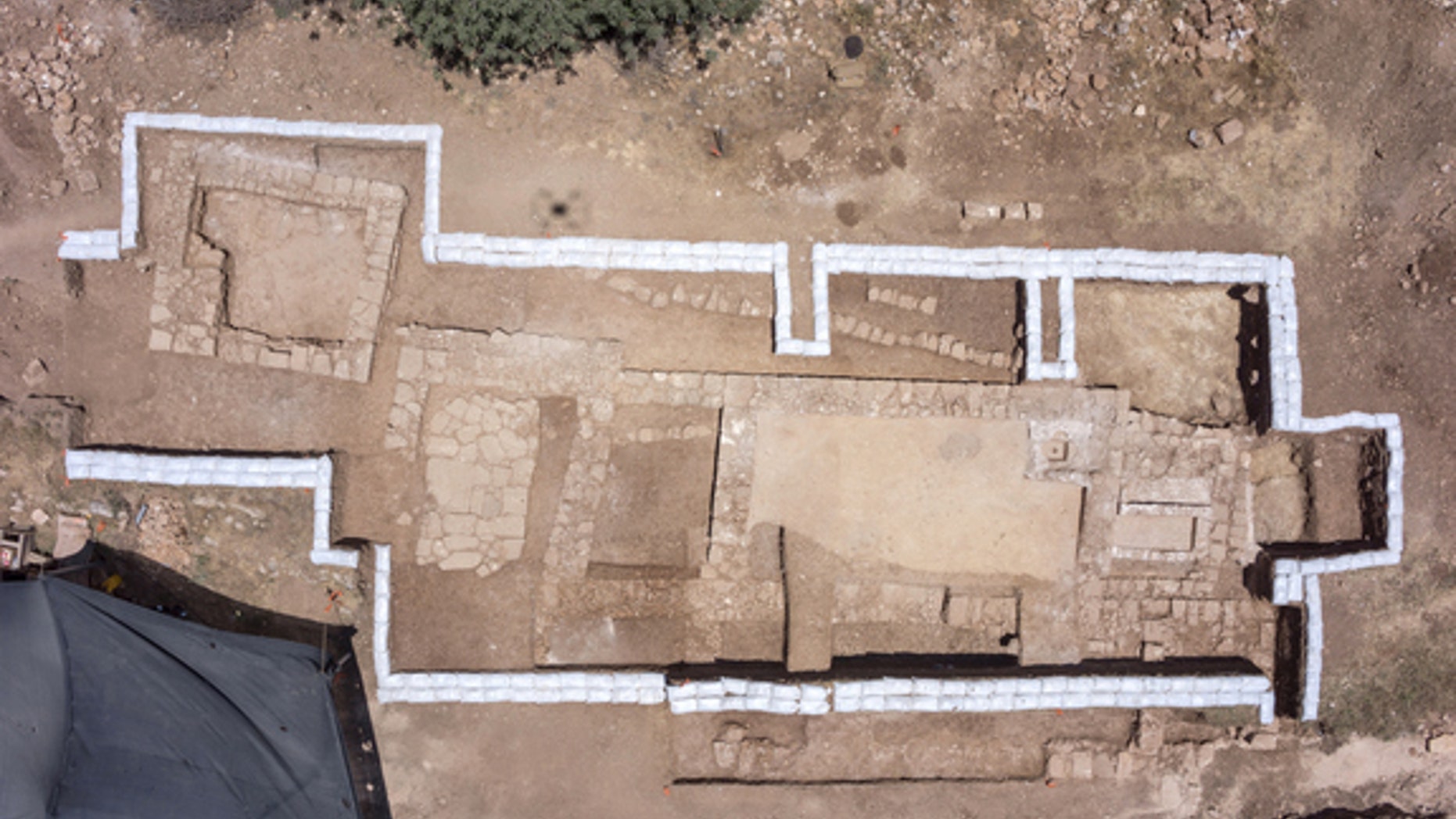 Aerial view of the excavation in Jerusalem.