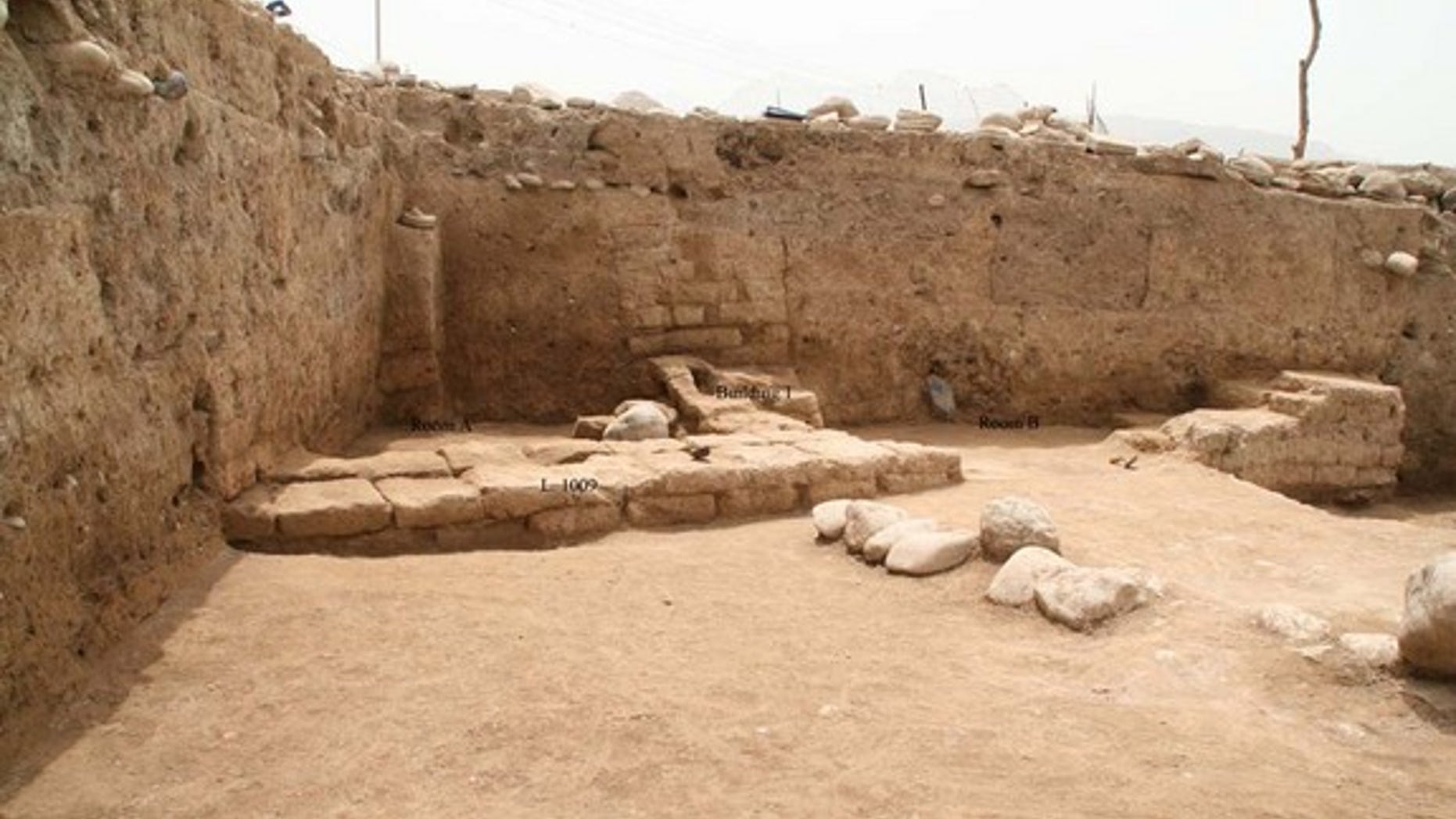 A domestic structure, with at least two rooms, that may date to relatively late in the life of the newfound ancient city, perhaps around 2,000 years ago when the Parthian Empire controlled the area in Iraq.