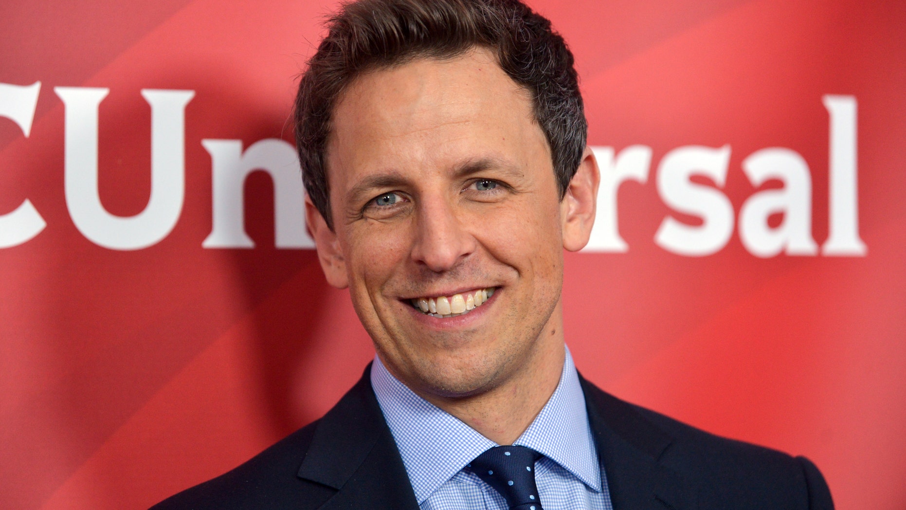 FILE - This Jan. 19, 2014 file photo shows Seth Meyers at the NBC/Universal Winter 2014 TCA in Pasadena, Calif. Meyers' new show, "Late Night with Seth Meyers," will premiere on Monday, Feb. 24. (Photo by Richard Shotwell/Invision/AP/File)