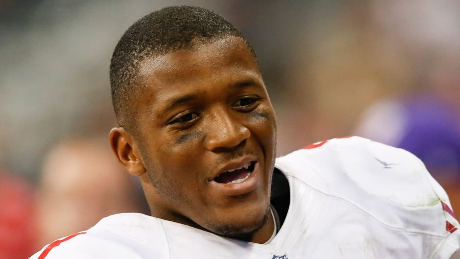 Aug 28, 2014; Houston, TX, USA; San Francisco 49ers running back LaMichael James (23) during the game against the Houston Texans at NRG Stadium. Mandatory Credit: Kevin Jairaj-USA TODAY Sports