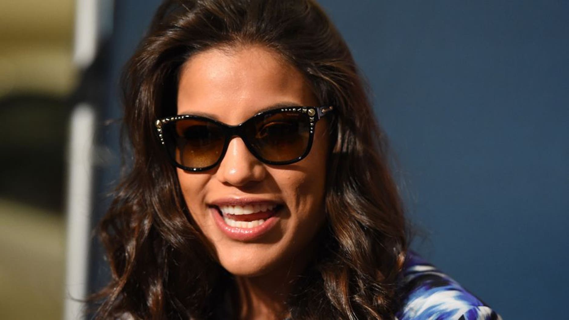 HOUSTON, TX - OCTOBER 01: Julianna Pena interacts with media during the UFC 192 Ultimate Media Day at the Toyota Center on October 1, 2015 in Houston, Texas. (Photo by Josh Hedges/Zuffa LLC/Zuffa LLC via Getty Images)