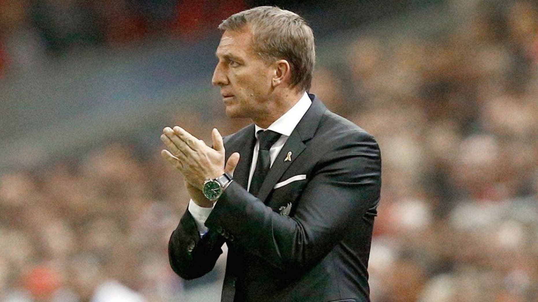 LIVERPOOL, ENGLAND - OCTOBER 01: Brendan Rodgers manager of Liverpool looks on from the touchline during the UEFA Europa League group B match between Liverpool FC and FC Sion at Anfield on October 1, 2015 in Liverpool, United Kingdom. (Photo by Dean Mouhtaropoulos/Getty Images)